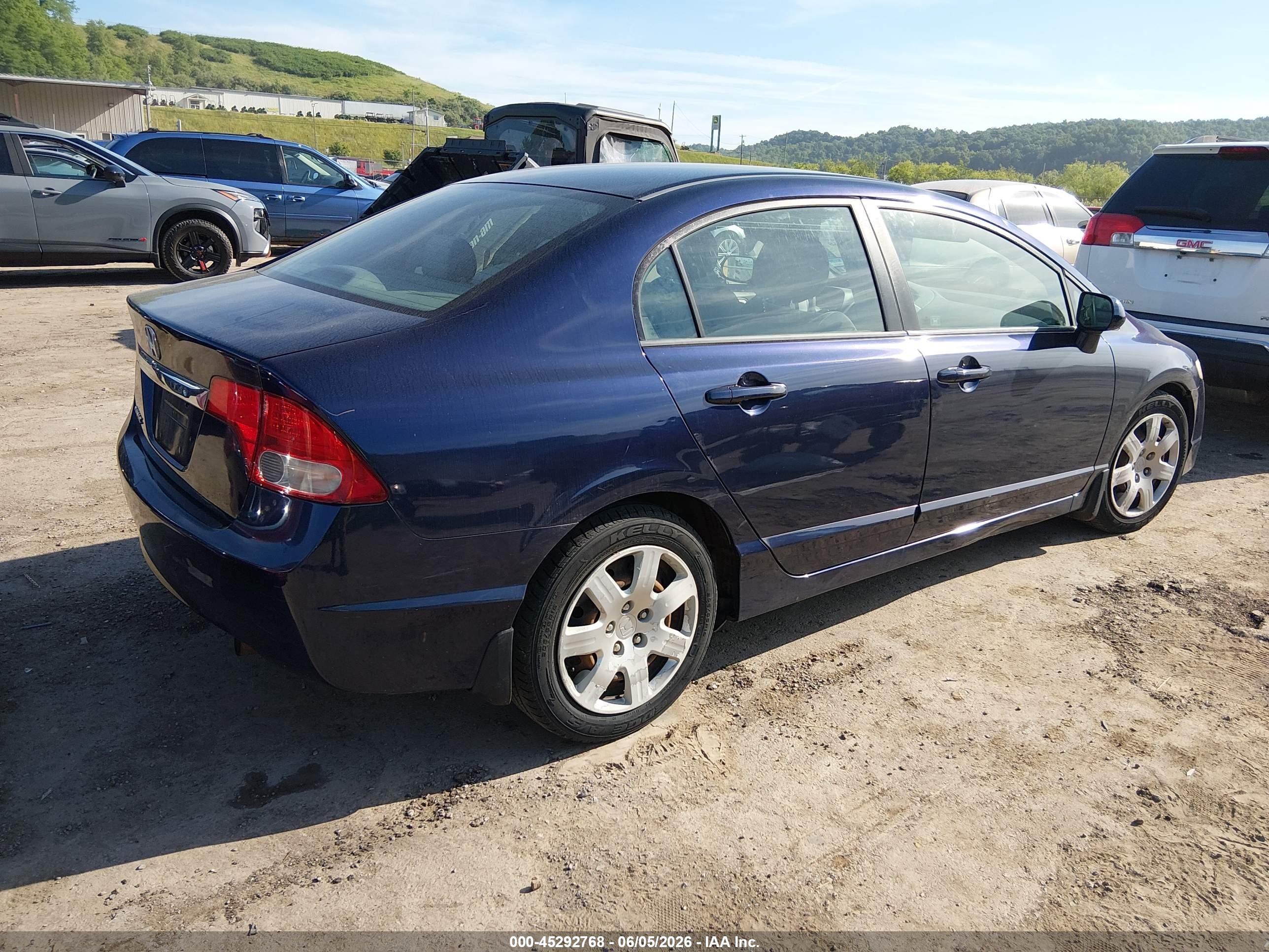 2010 Honda Civic Lx Blue vin: 2HGFA1F52AH519825
