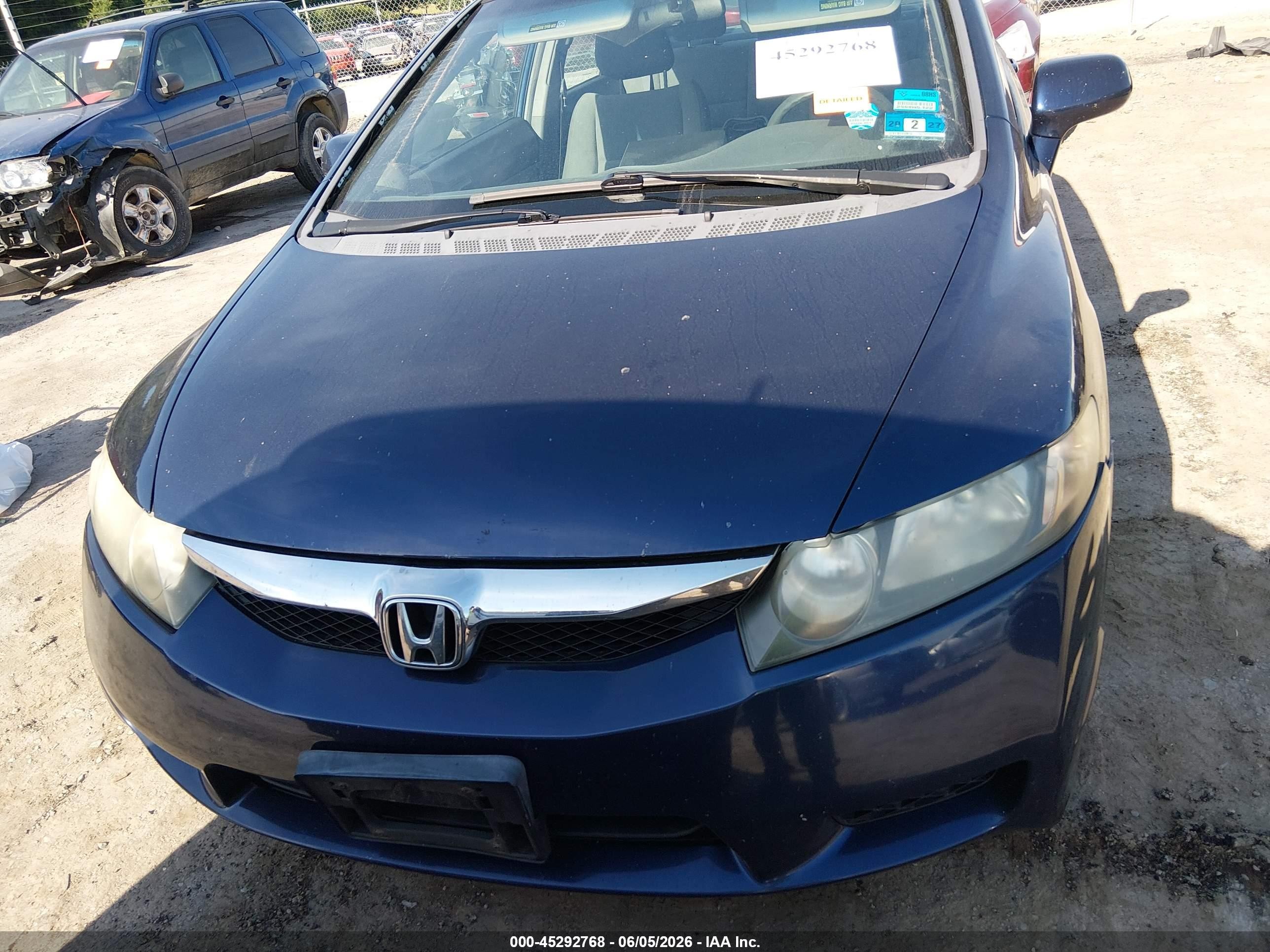 2010 Honda Civic Lx Blue vin: 2HGFA1F52AH519825