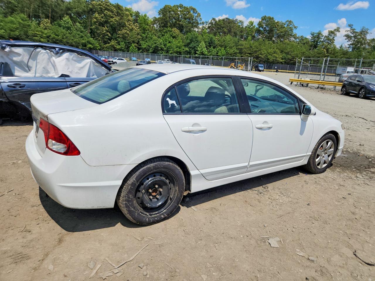 2010 Honda Civic Lx White vin: 2HGFA1F52AH521851