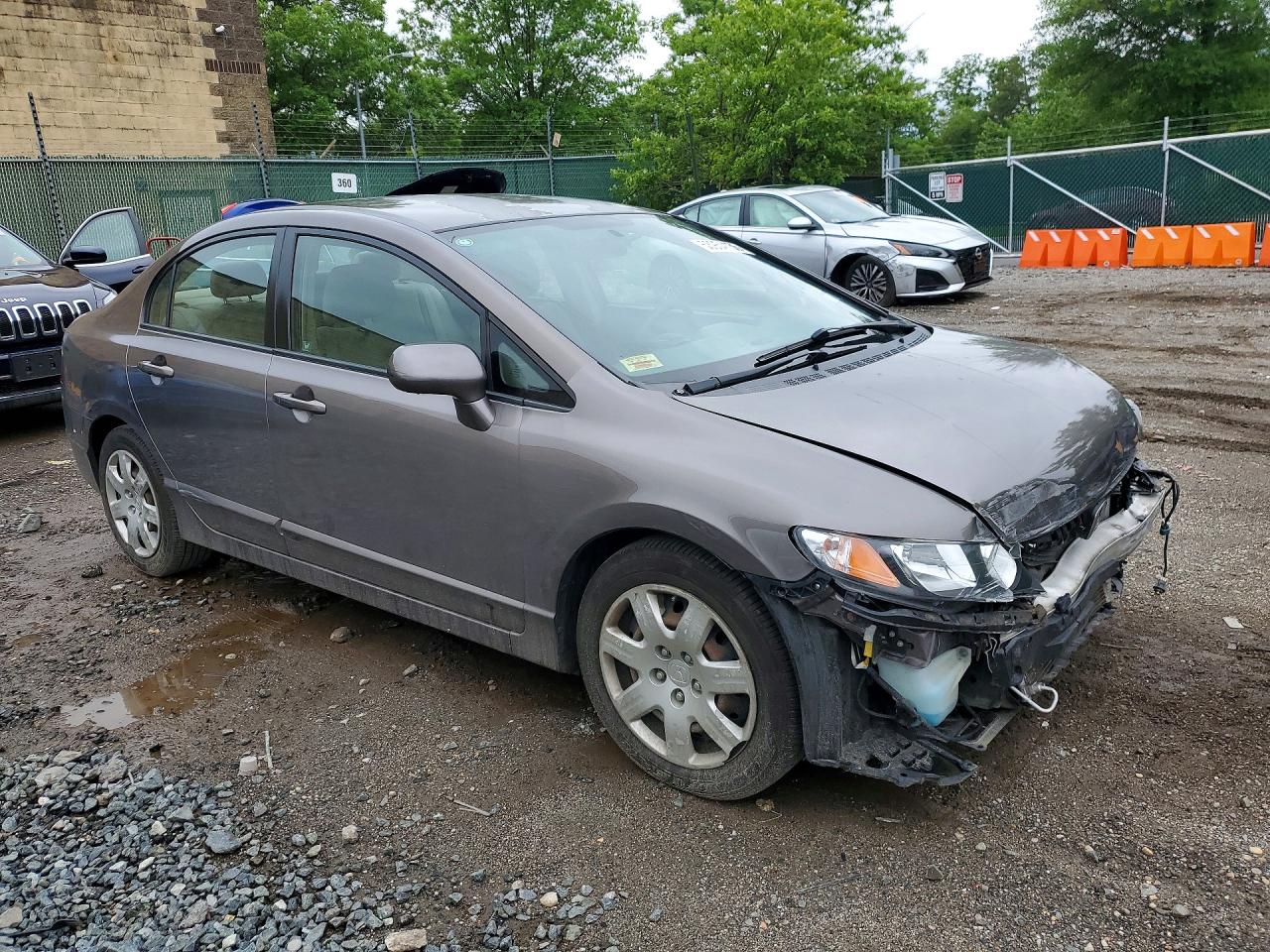 2010 Honda Civic Lx Gray vin: 2HGFA1F52AH528959