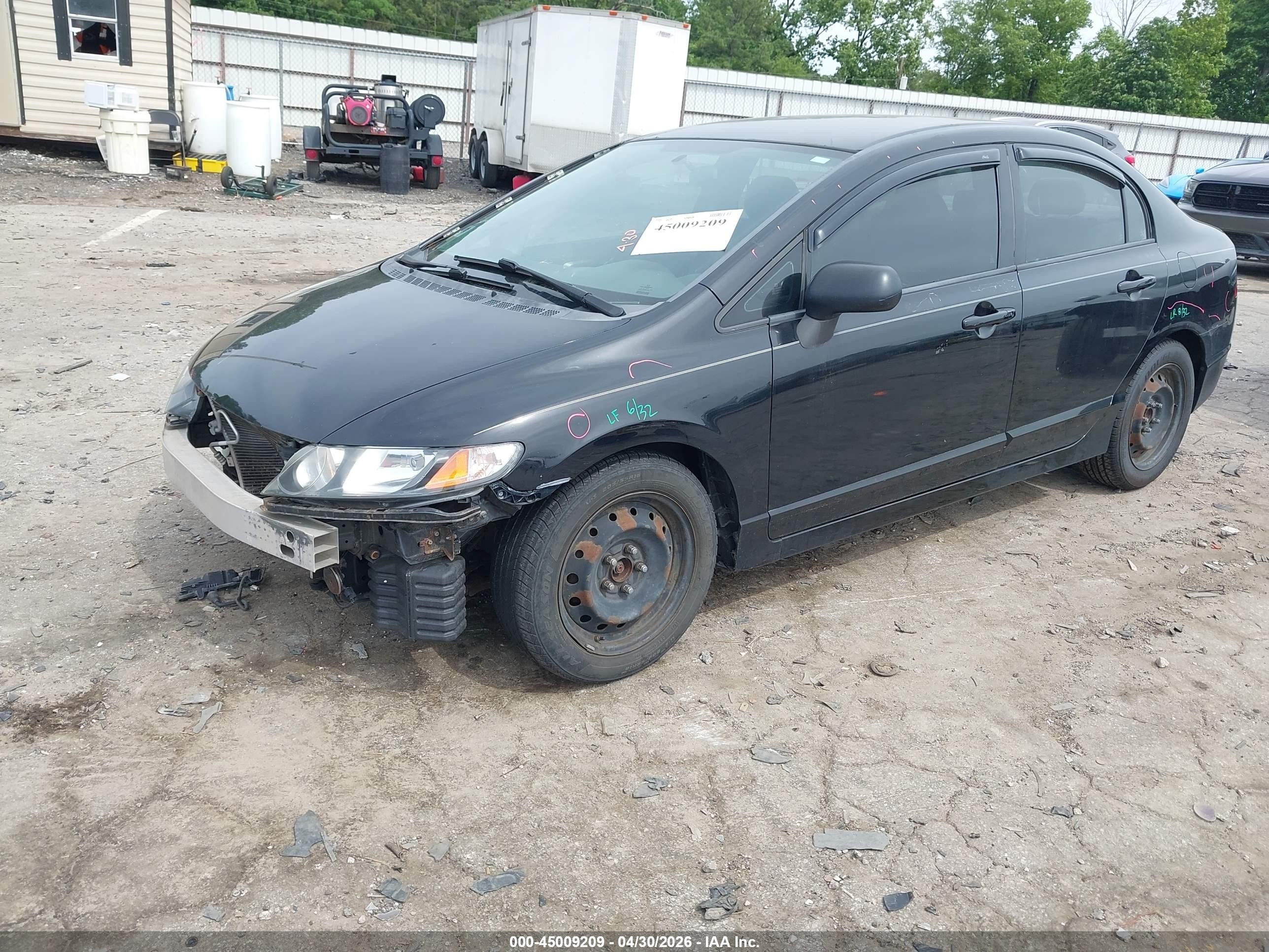 2010 Honda Civic Lx Black vin: 2HGFA1F52AH540822