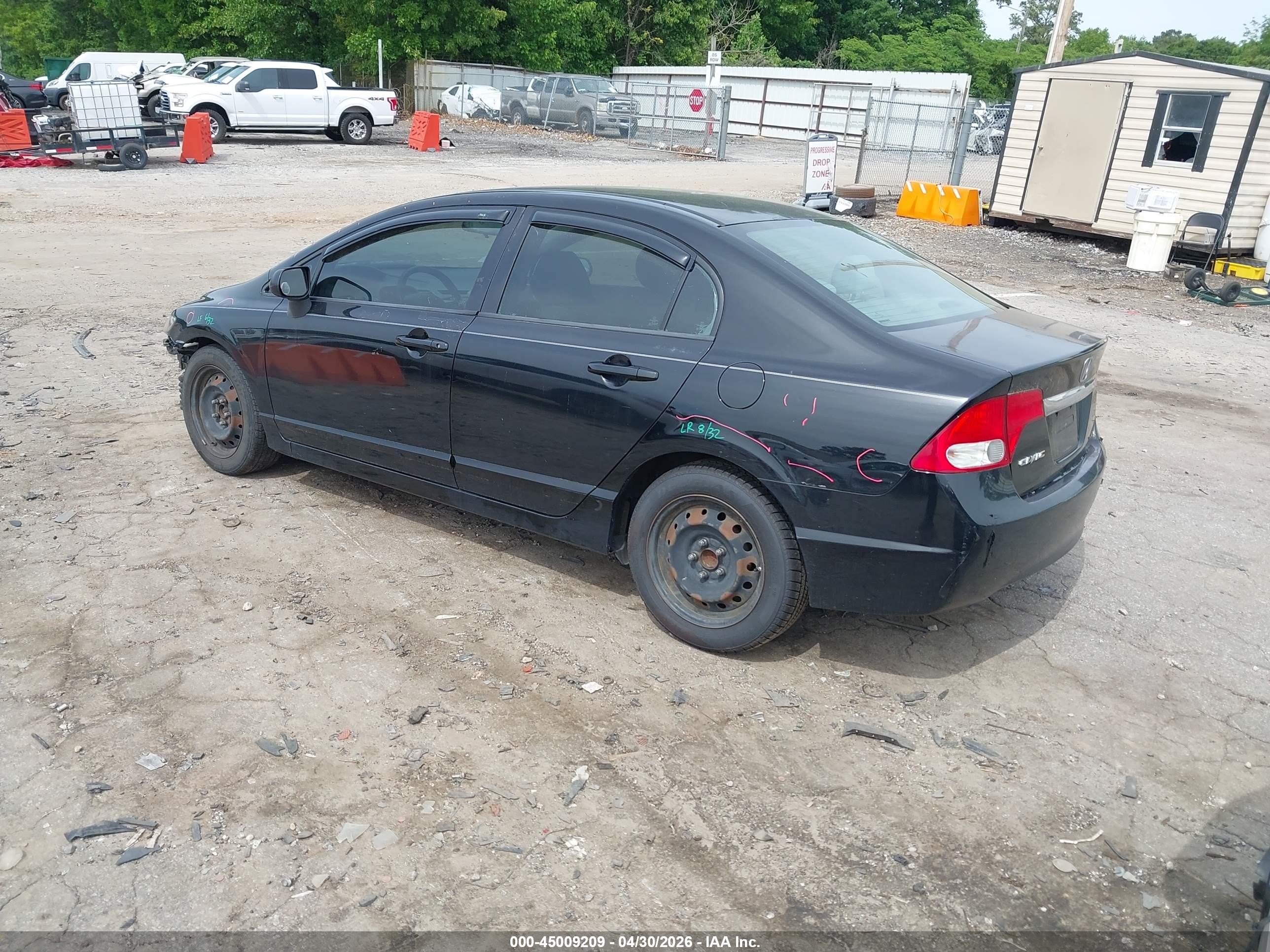 2010 Honda Civic Lx Black vin: 2HGFA1F52AH540822