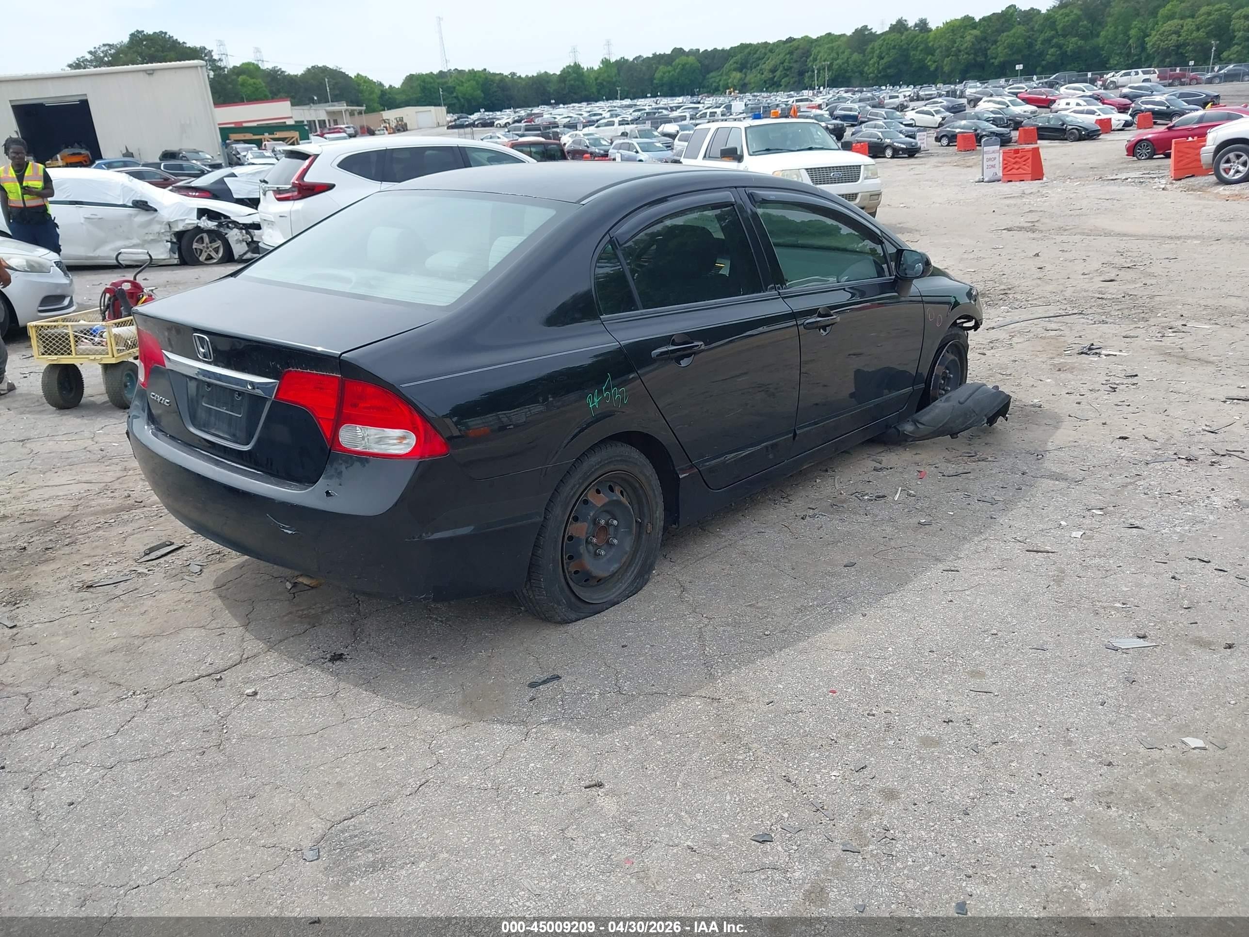 2010 Honda Civic Lx Black vin: 2HGFA1F52AH540822