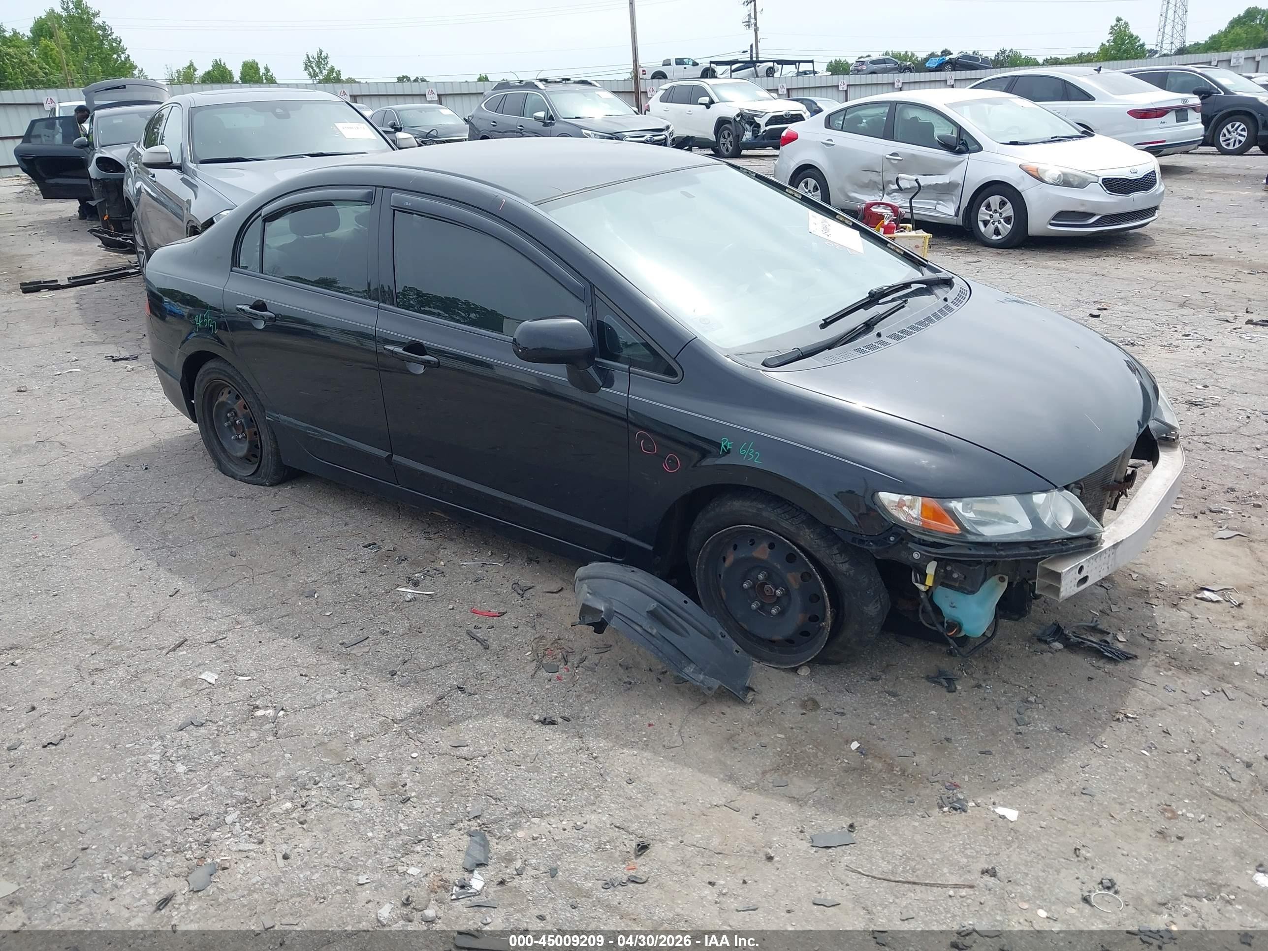 2010 Honda Civic Lx Черный vin: 2HGFA1F52AH540822