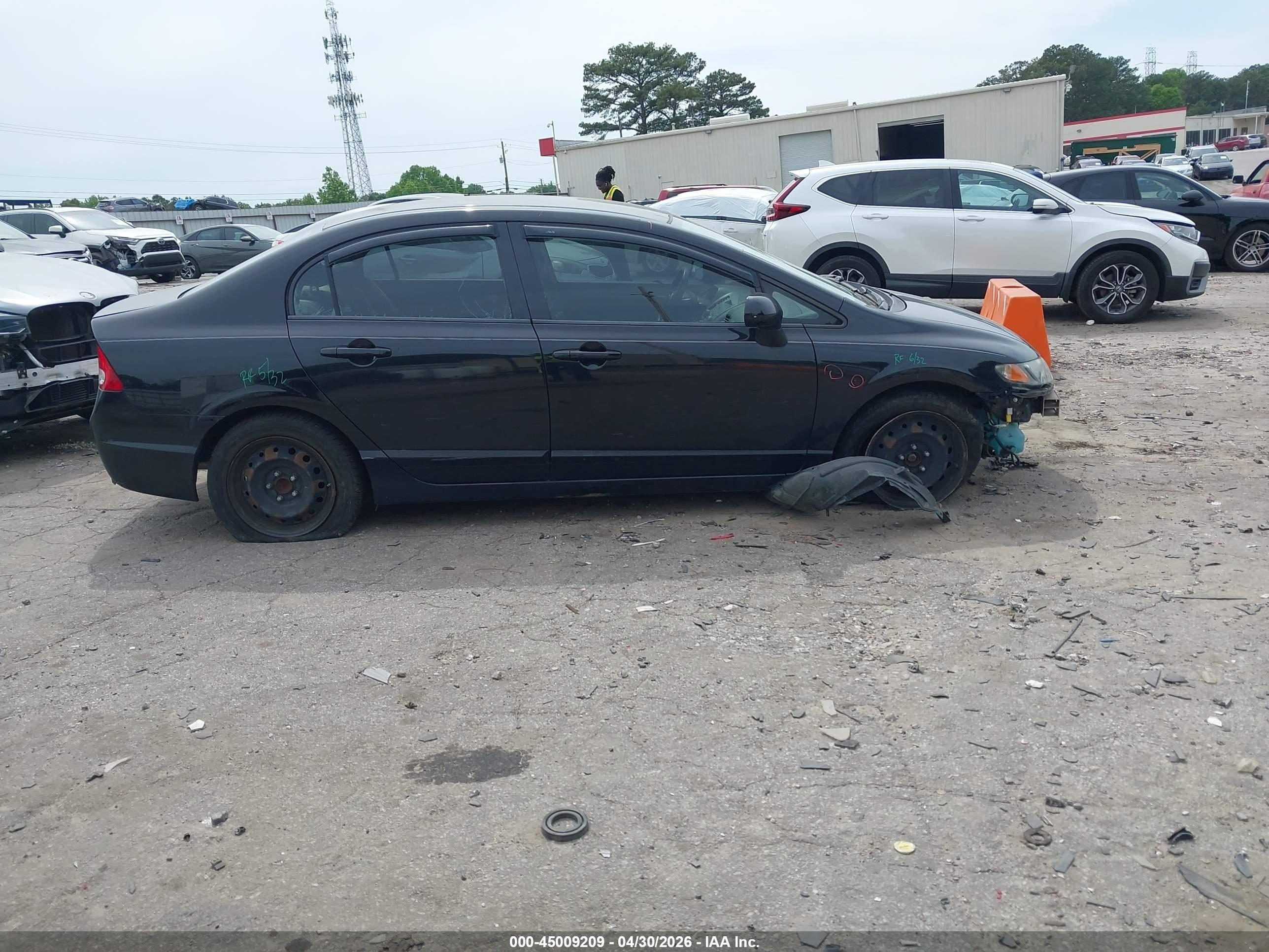 2010 Honda Civic Lx Black vin: 2HGFA1F52AH540822