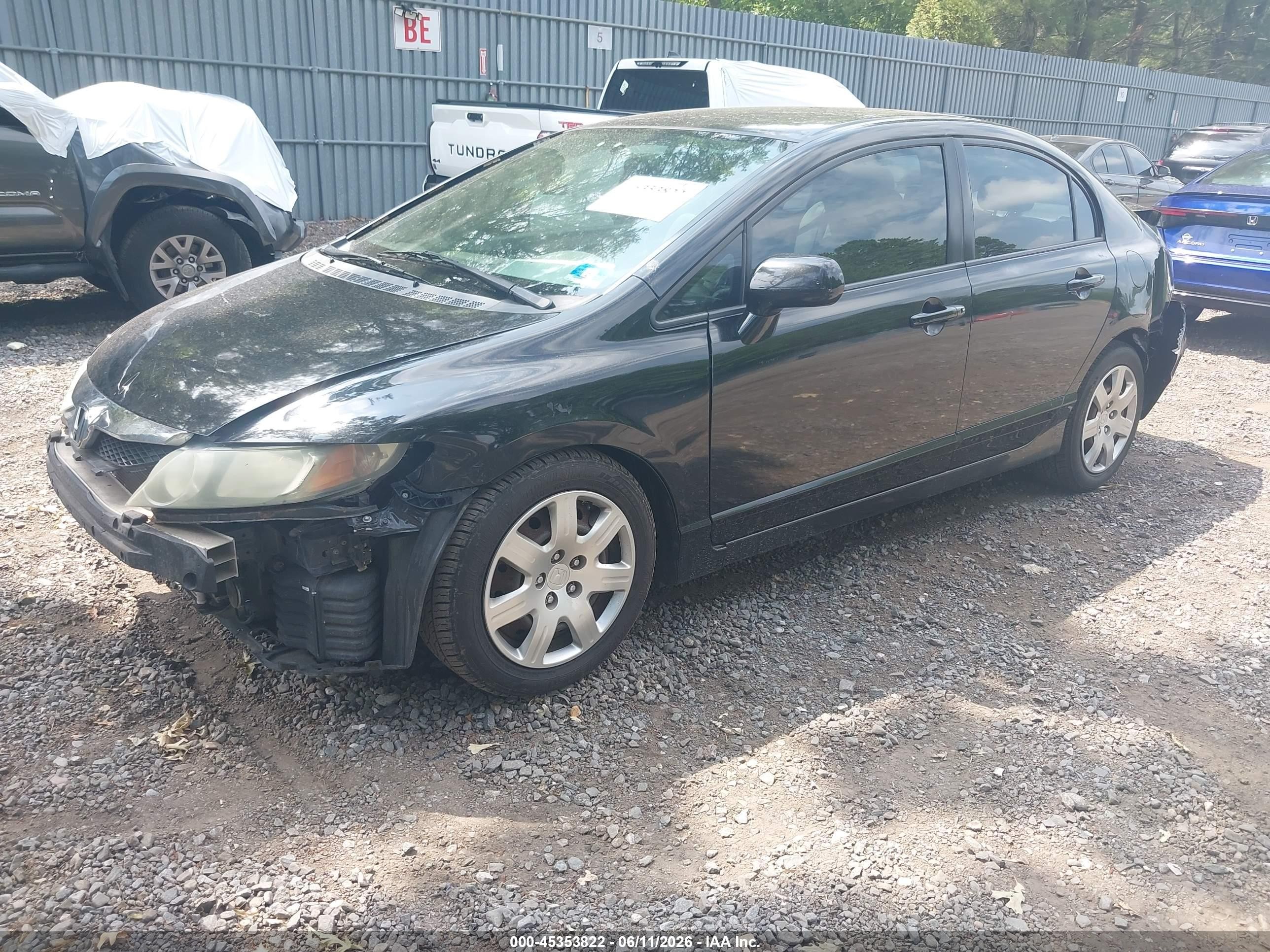 2010 Honda Civic Lx Black vin: 2HGFA1F52AH551108
