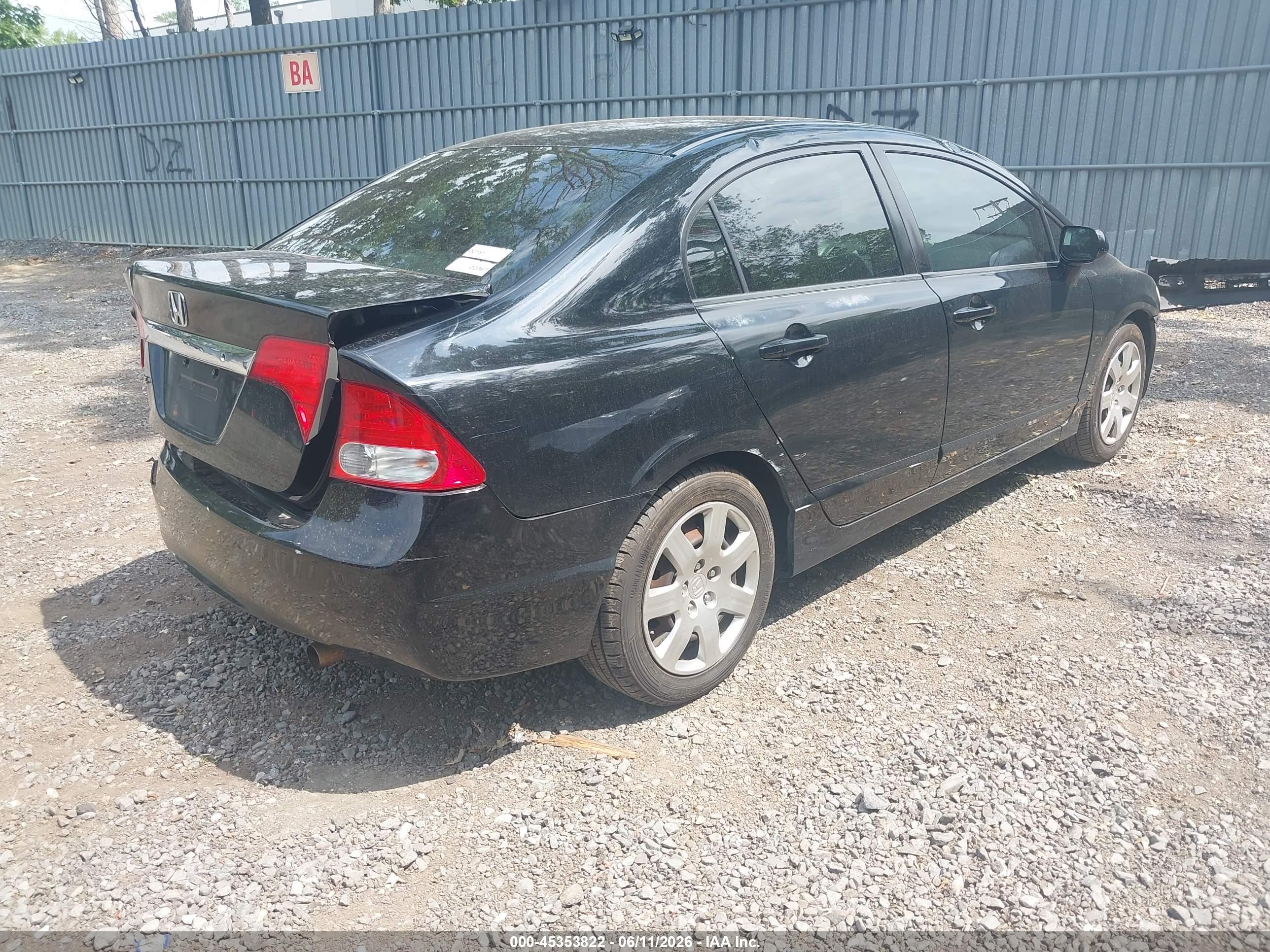 2010 Honda Civic Lx Black vin: 2HGFA1F52AH551108