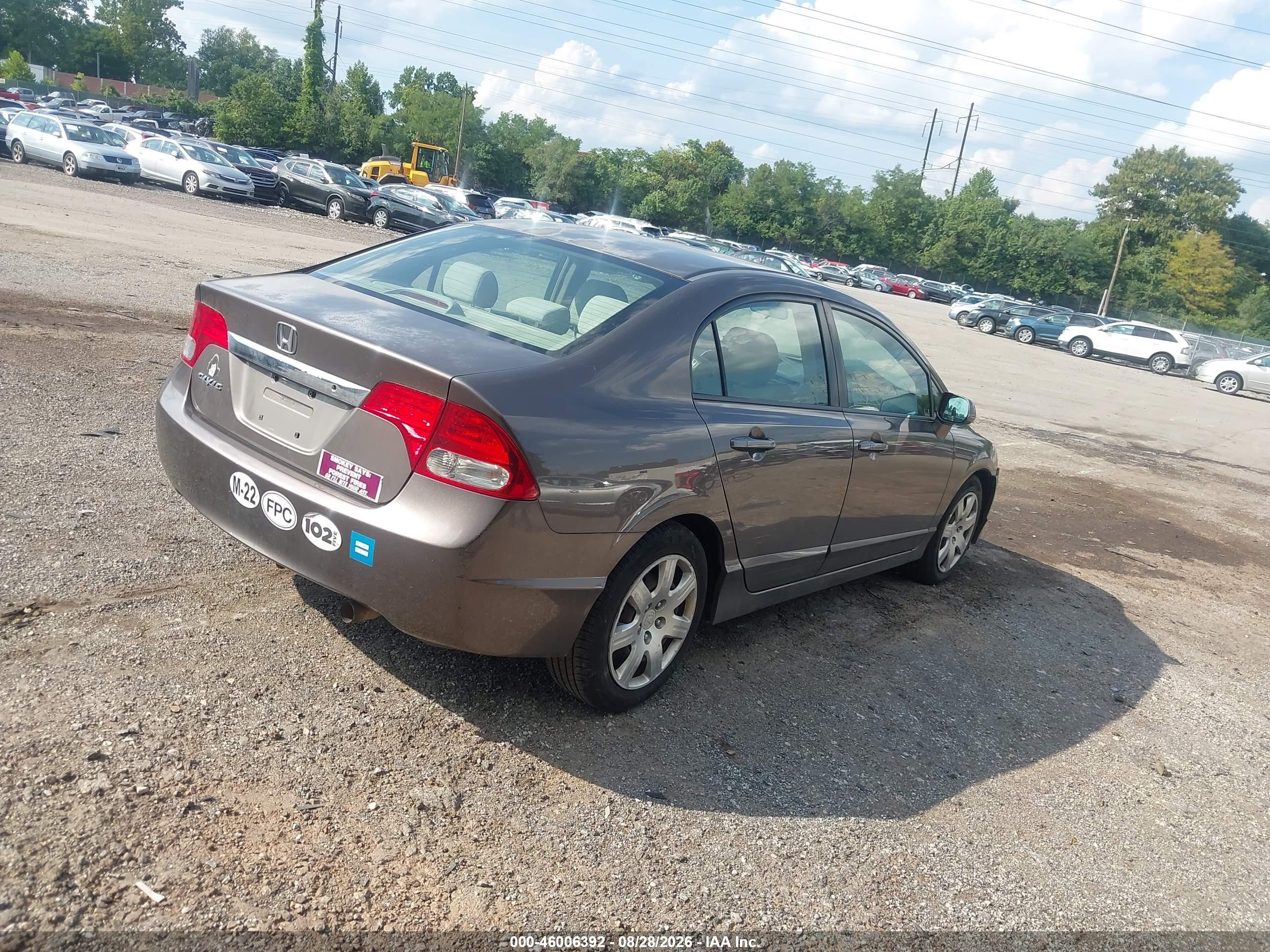2010 Honda Civic Lx Brown vin: 2HGFA1F52AH572881