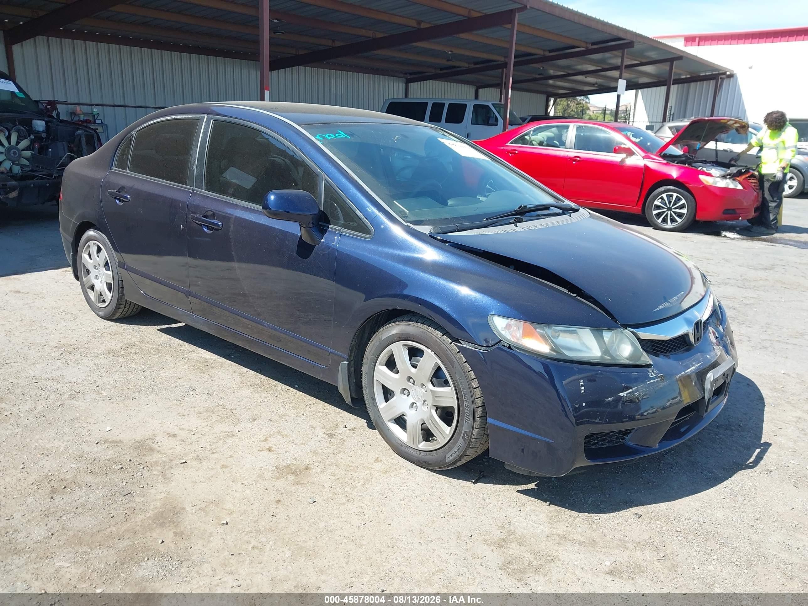 2010 Honda Civic Lx Dark Blue vin: 2HGFA1F52AH578924