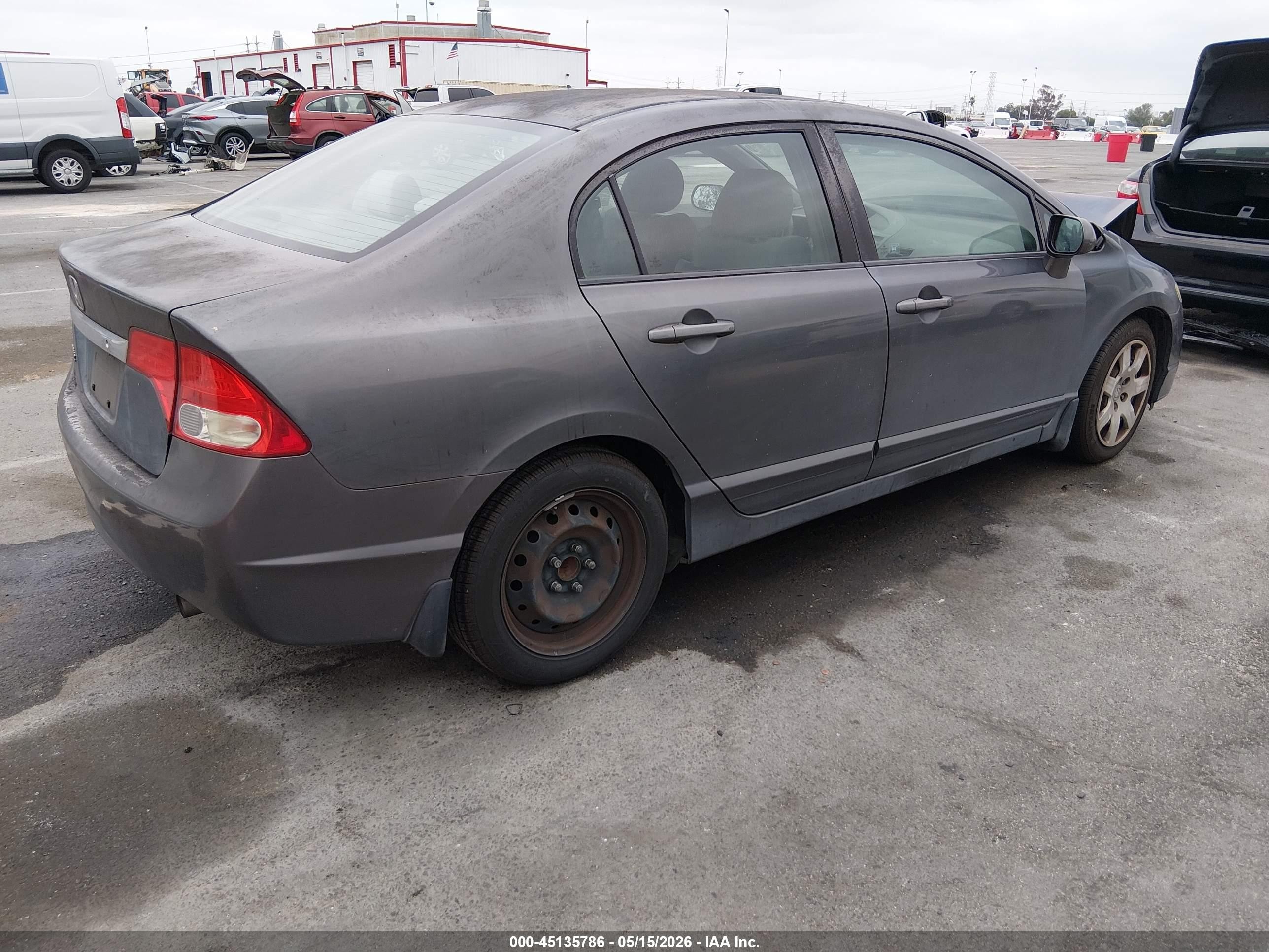 2010 Honda Civic Lx Gray vin: 2HGFA1F52AH585422