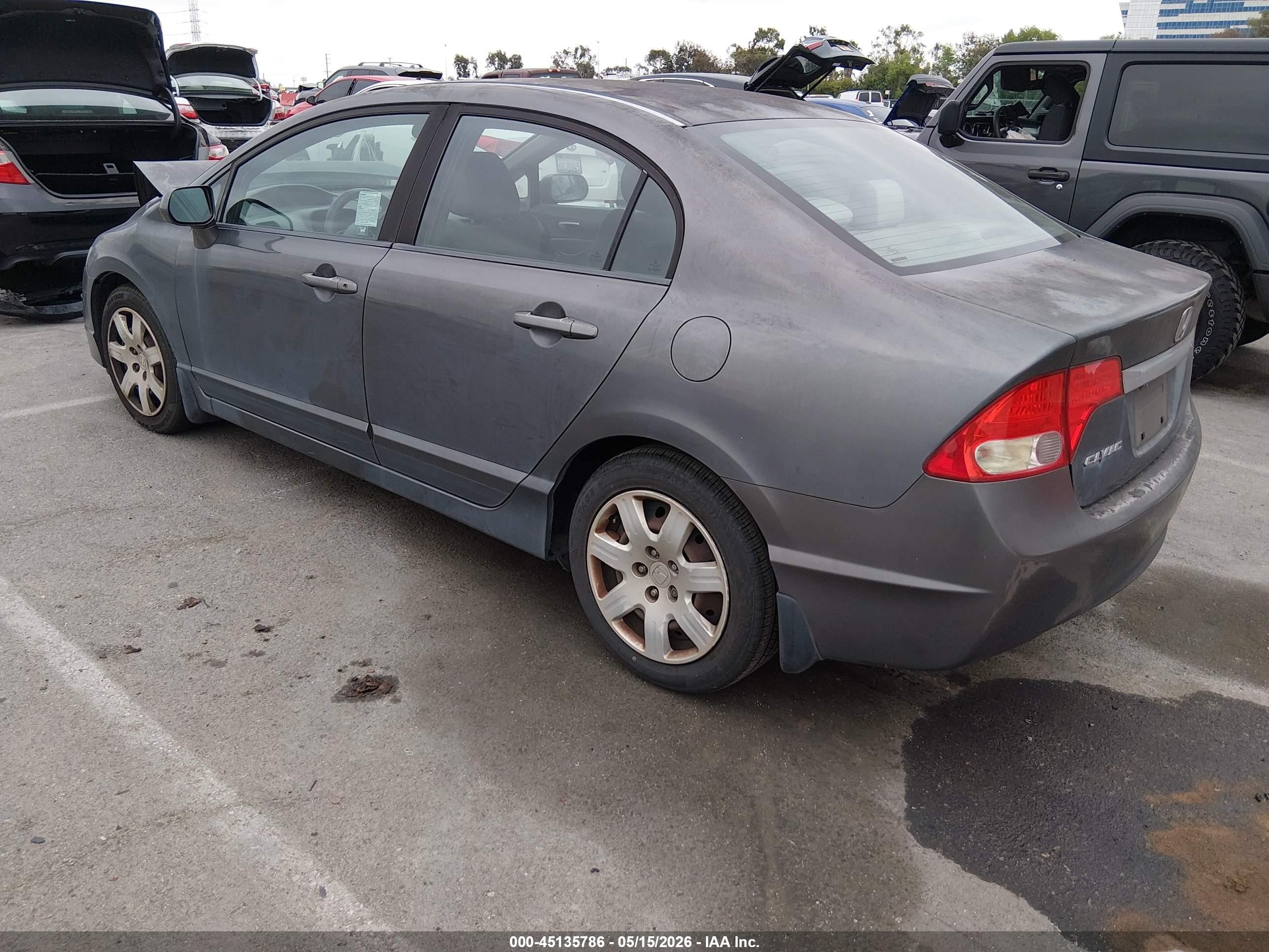 2010 Honda Civic Lx Gray vin: 2HGFA1F52AH585422
