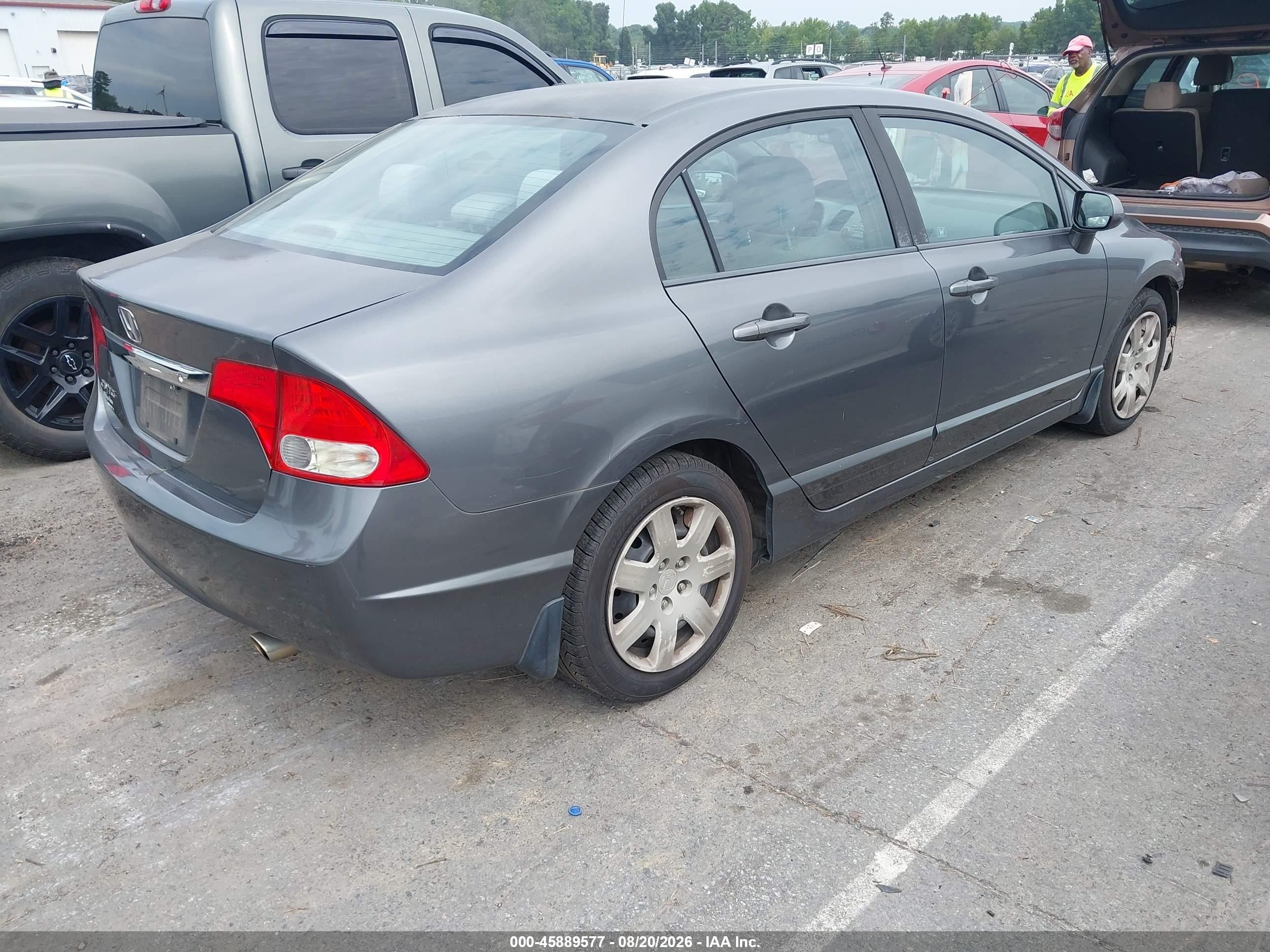 2011 Honda Civic Lx Gray vin: 2HGFA1F52BH300624