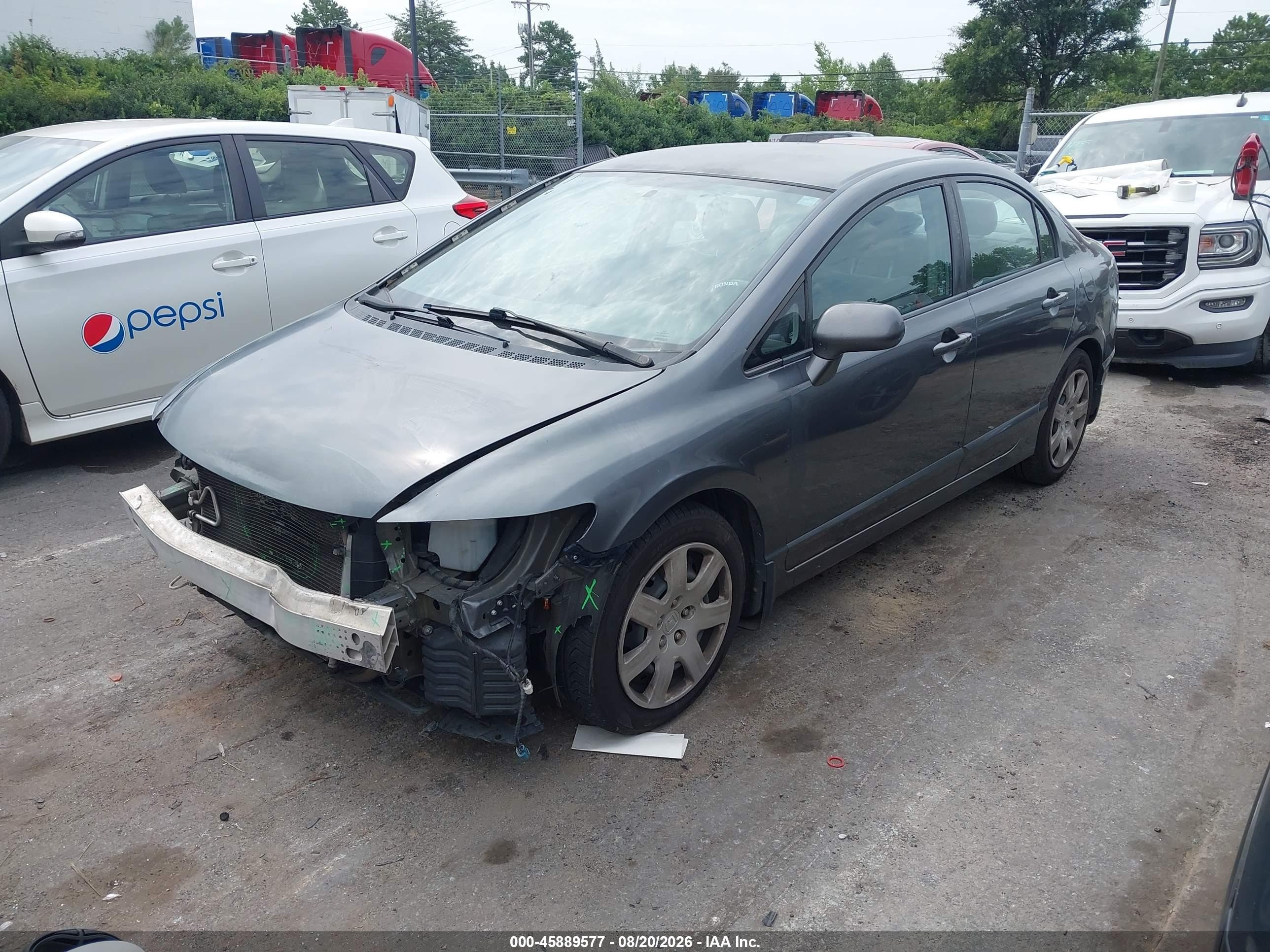 2011 Honda Civic Lx Gray vin: 2HGFA1F52BH300624