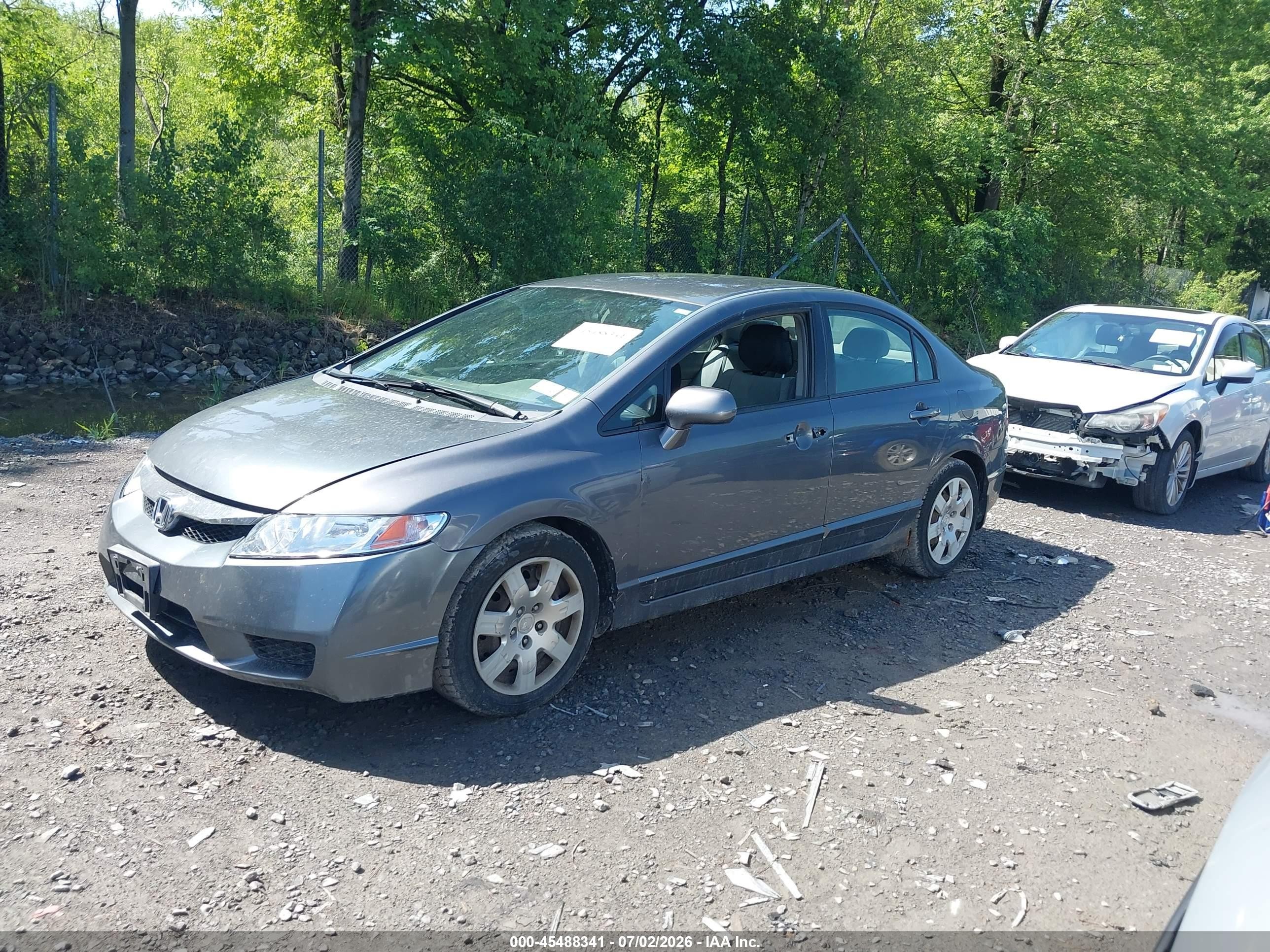 2011 Honda Civic Lx Gray vin: 2HGFA1F52BH307928