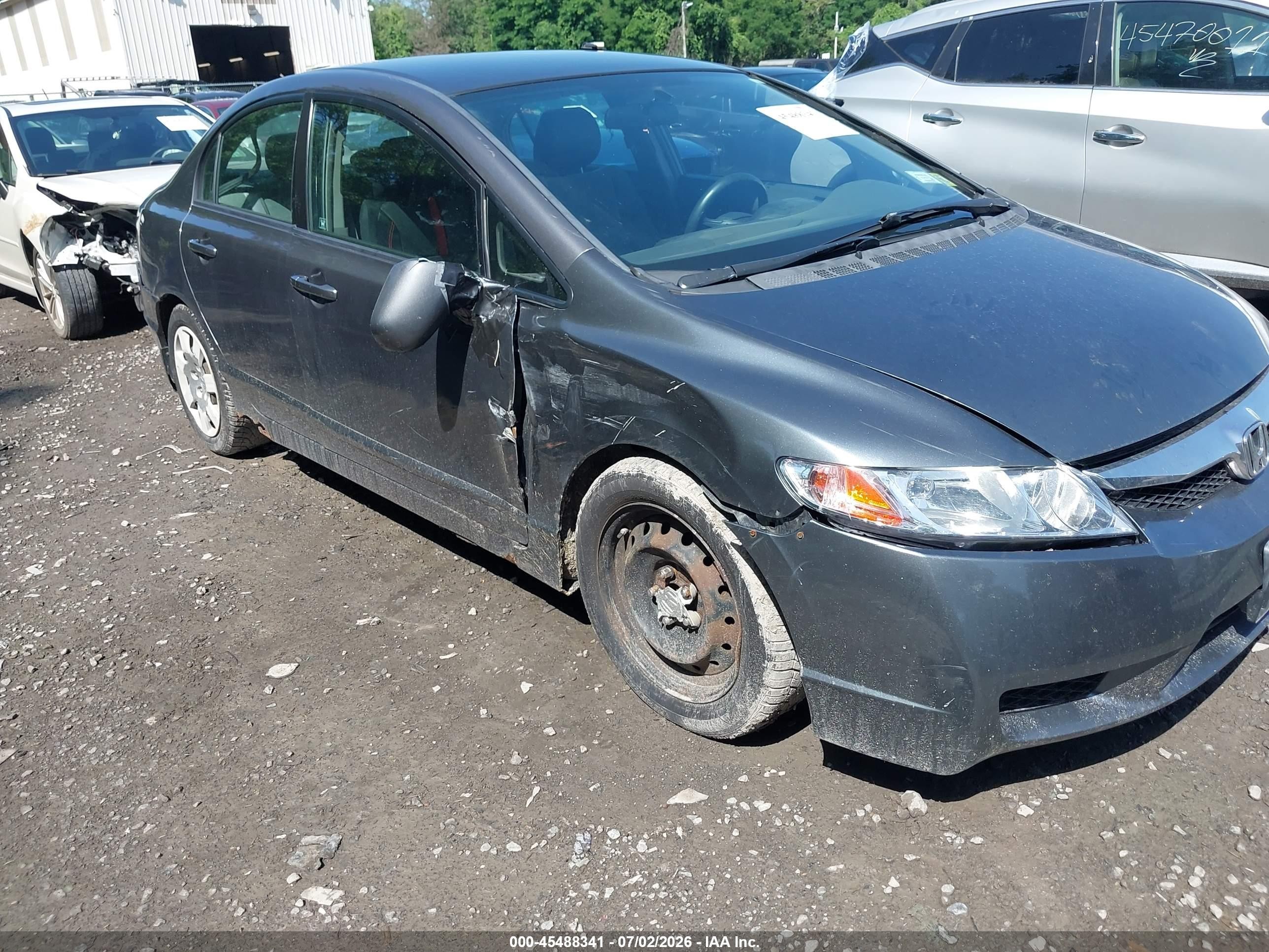 2011 Honda Civic Lx Gray vin: 2HGFA1F52BH307928