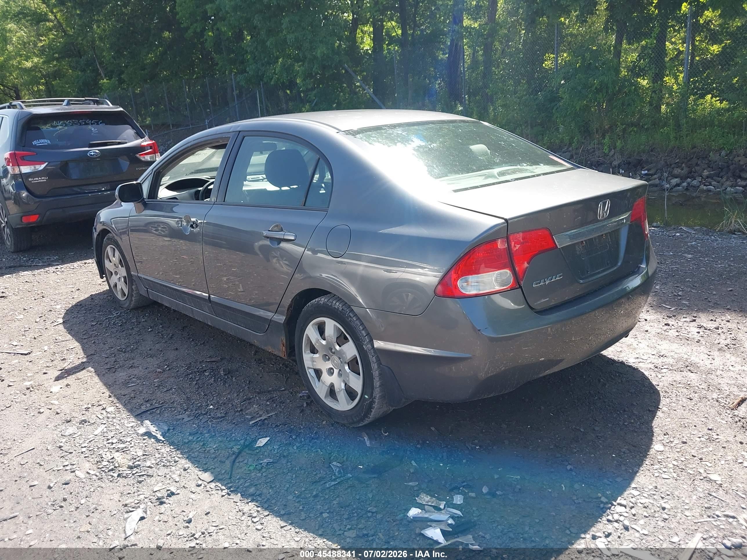 2011 Honda Civic Lx Gray vin: 2HGFA1F52BH307928