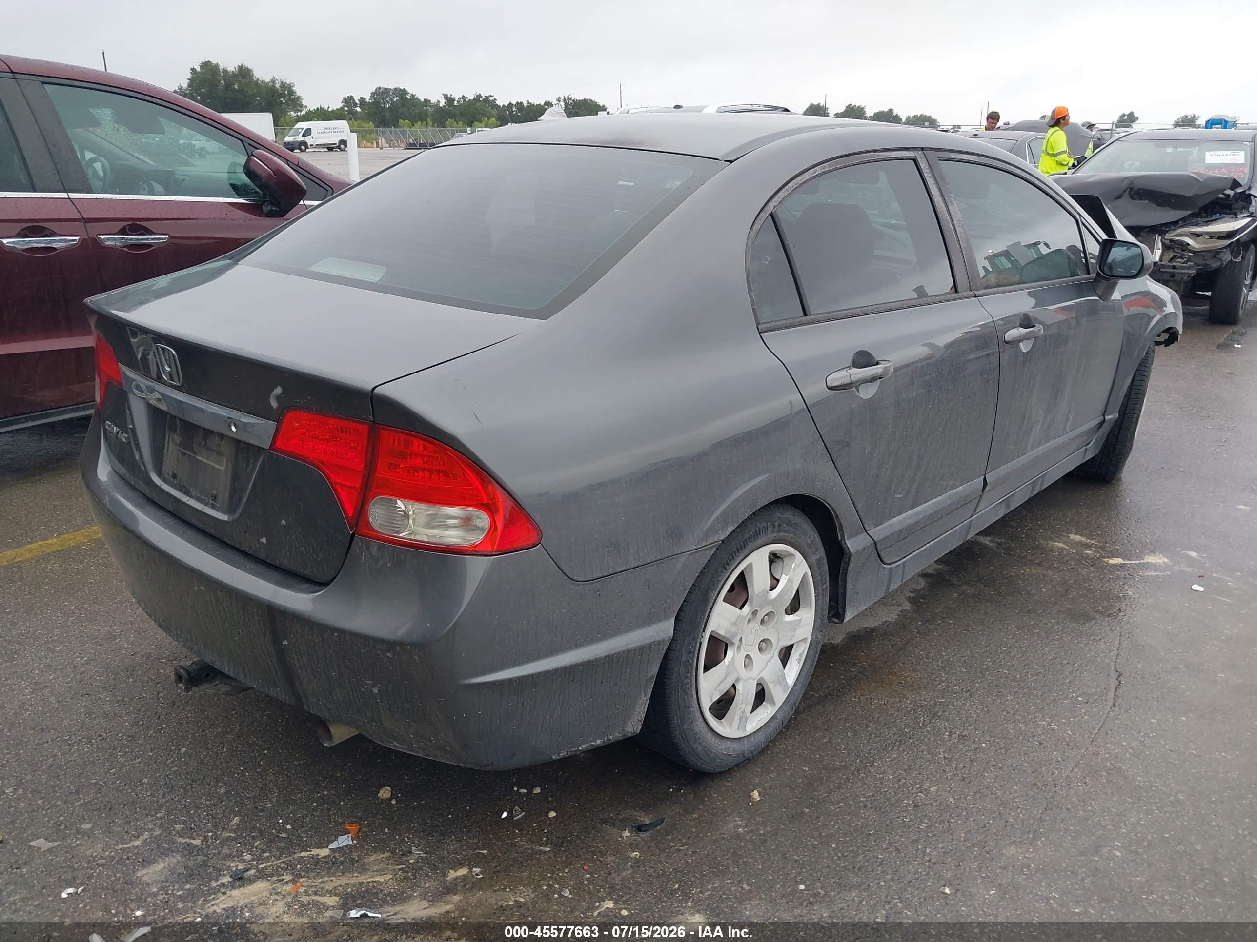 2011 Honda Civic Lx Gray vin: 2HGFA1F52BH308724