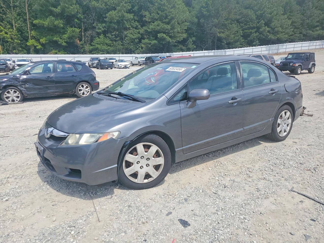 2011 Honda Civic Lx Gray vin: 2HGFA1F52BH309212