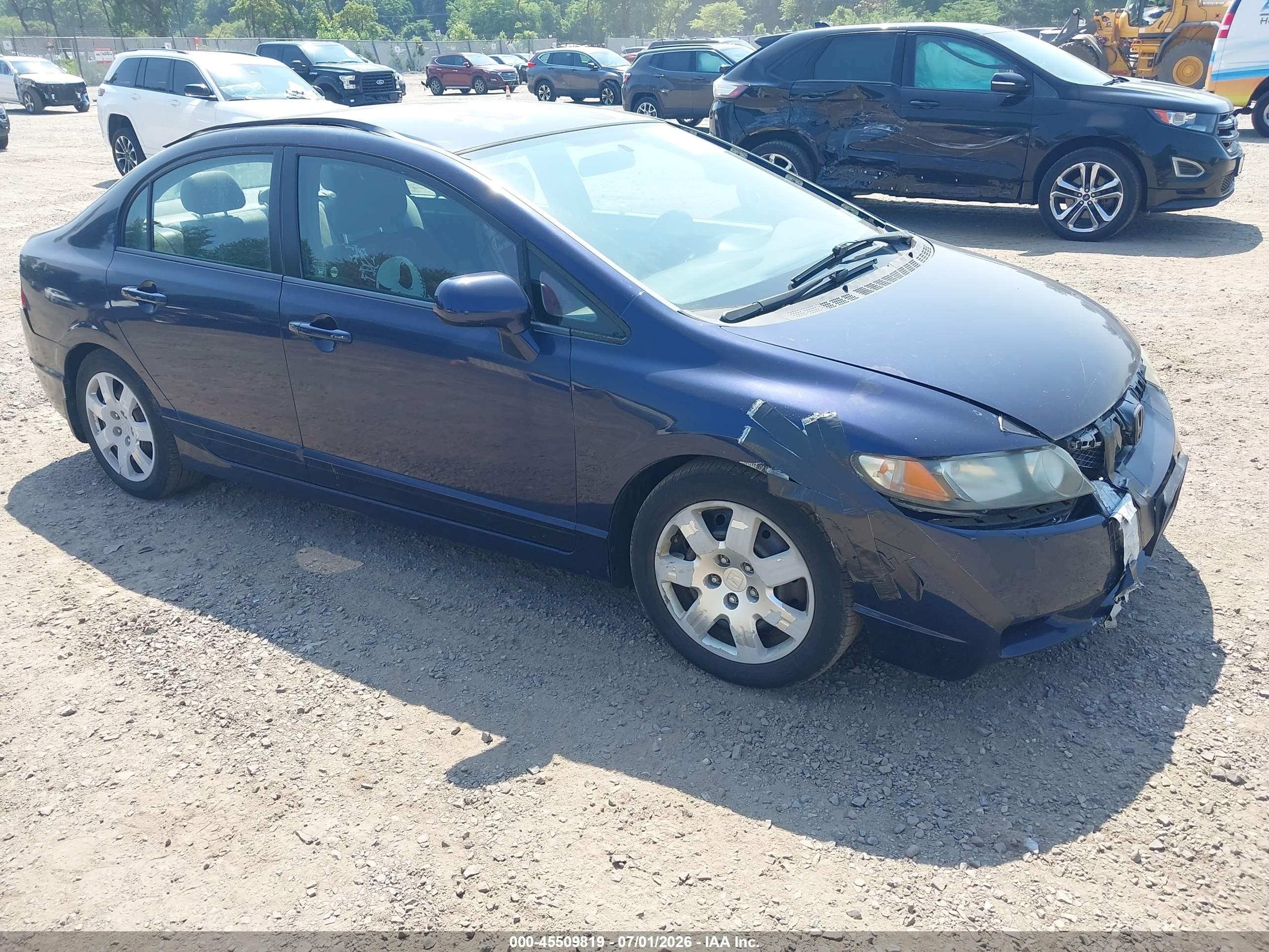 2011 Honda Civic Lx Blue vin: 2HGFA1F52BH535413