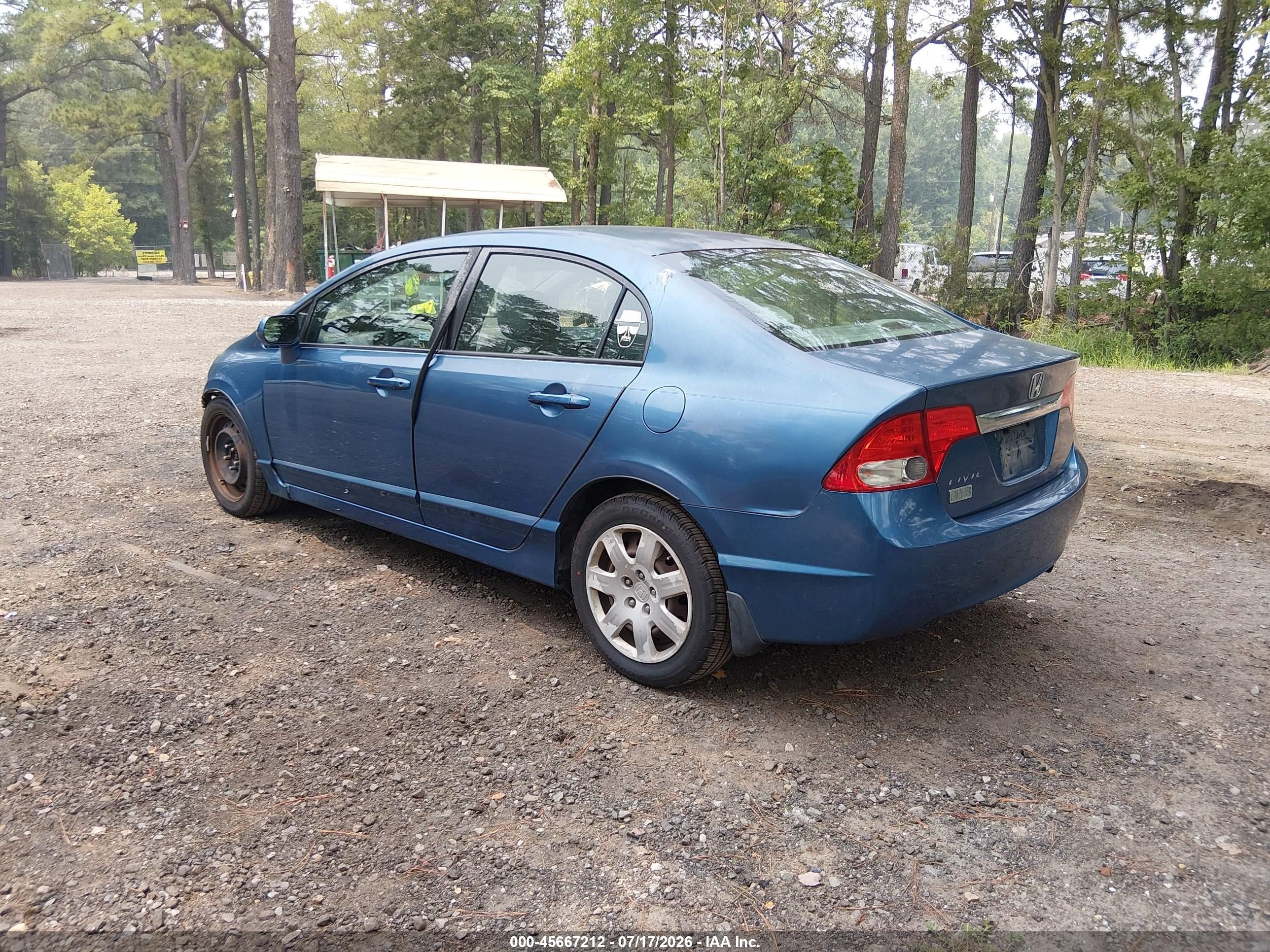2010 Honda Civic Lx Blue vin: 2HGFA1F53AH312795