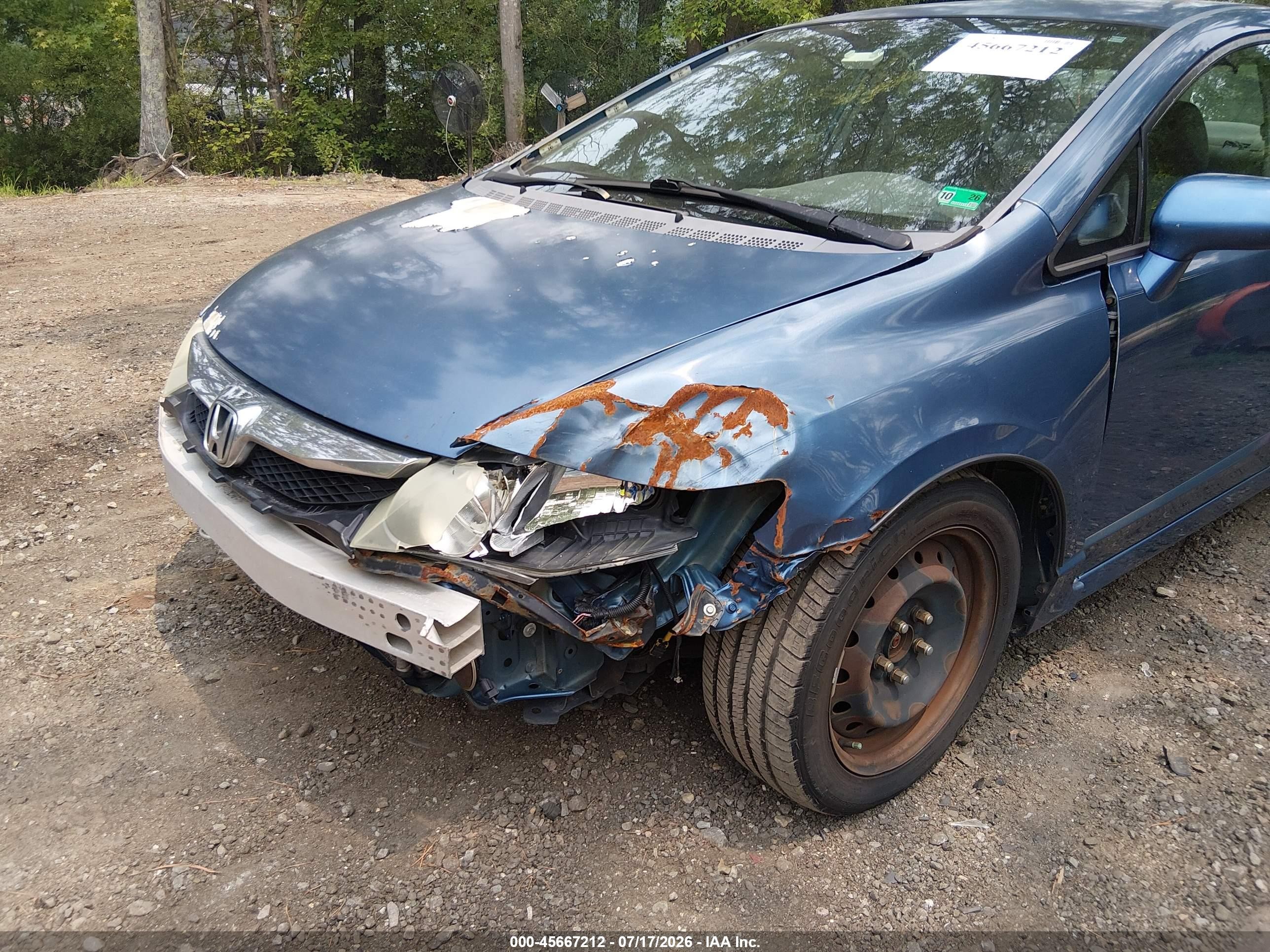 2010 Honda Civic Lx Blue vin: 2HGFA1F53AH312795