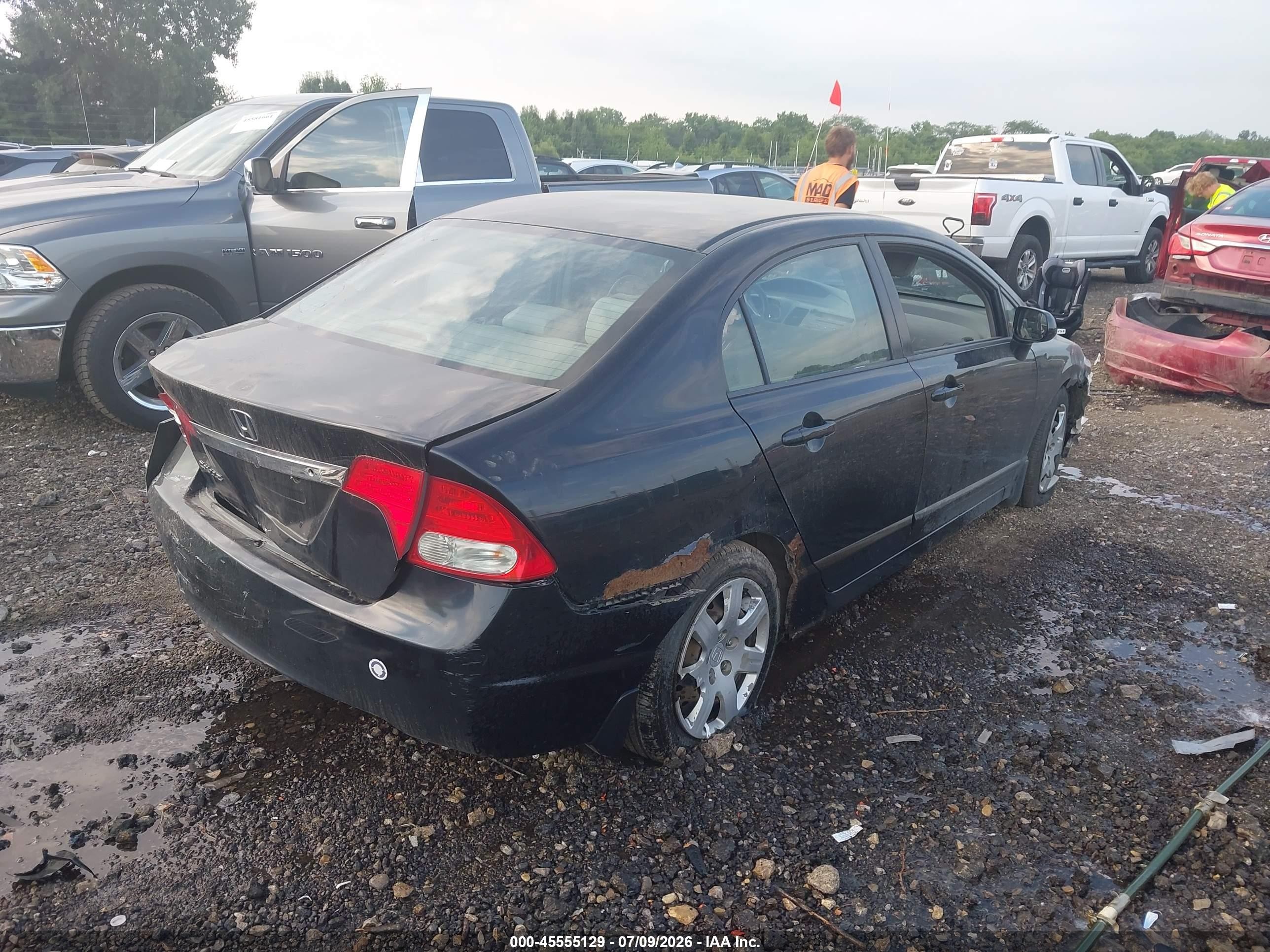 2010 Honda Civic Lx Black vin: 2HGFA1F53AH325031