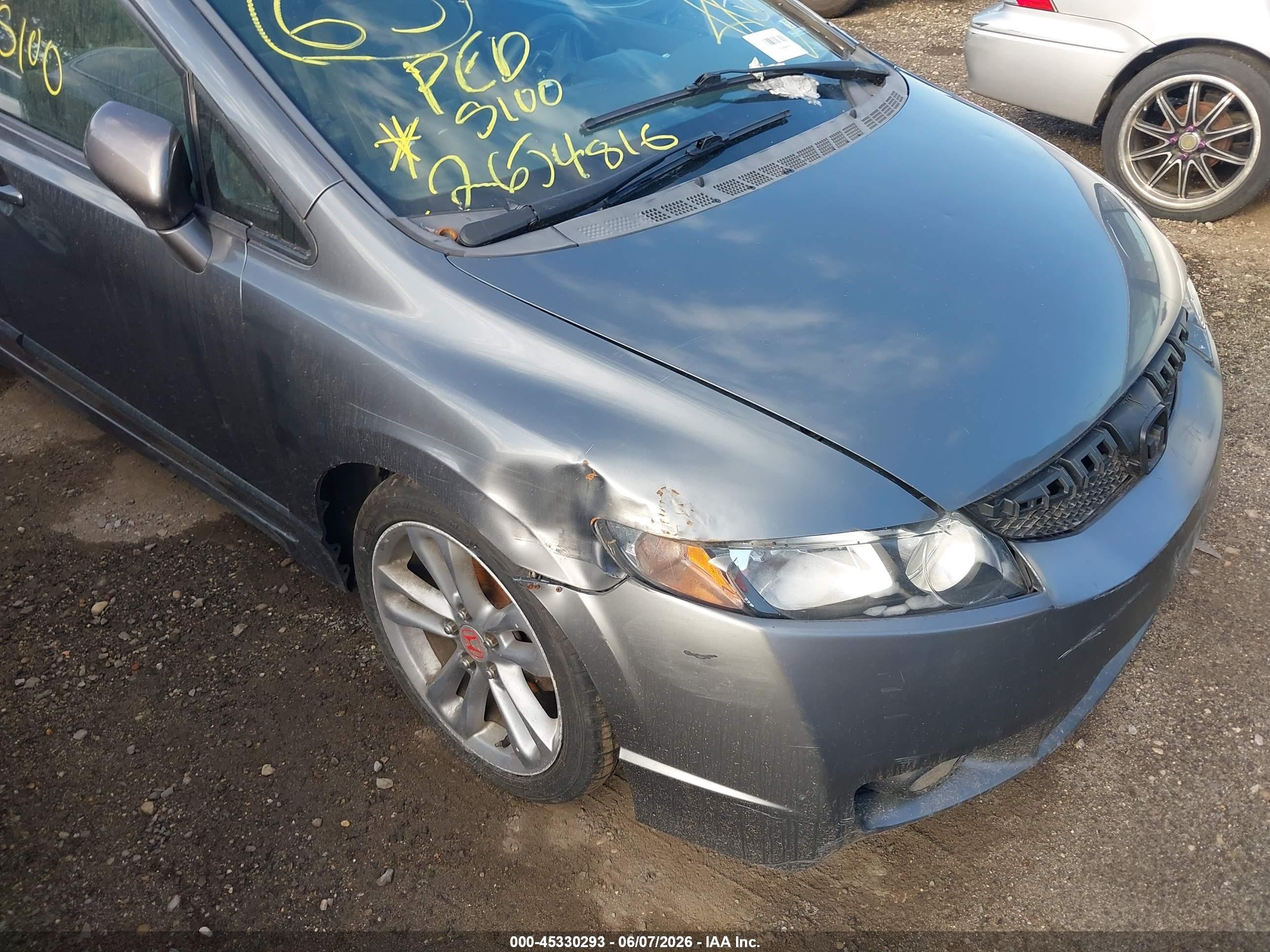 2010 Honda Civic Lx Gray vin: 2HGFA1F53AH331377
