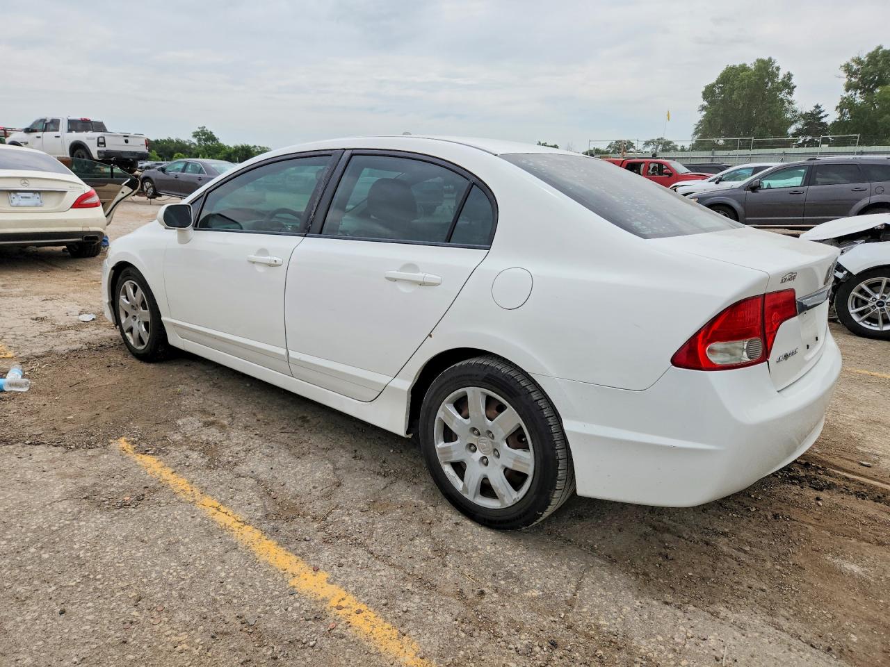 2010 Honda Civic Lx White vin: 2HGFA1F53AH515475