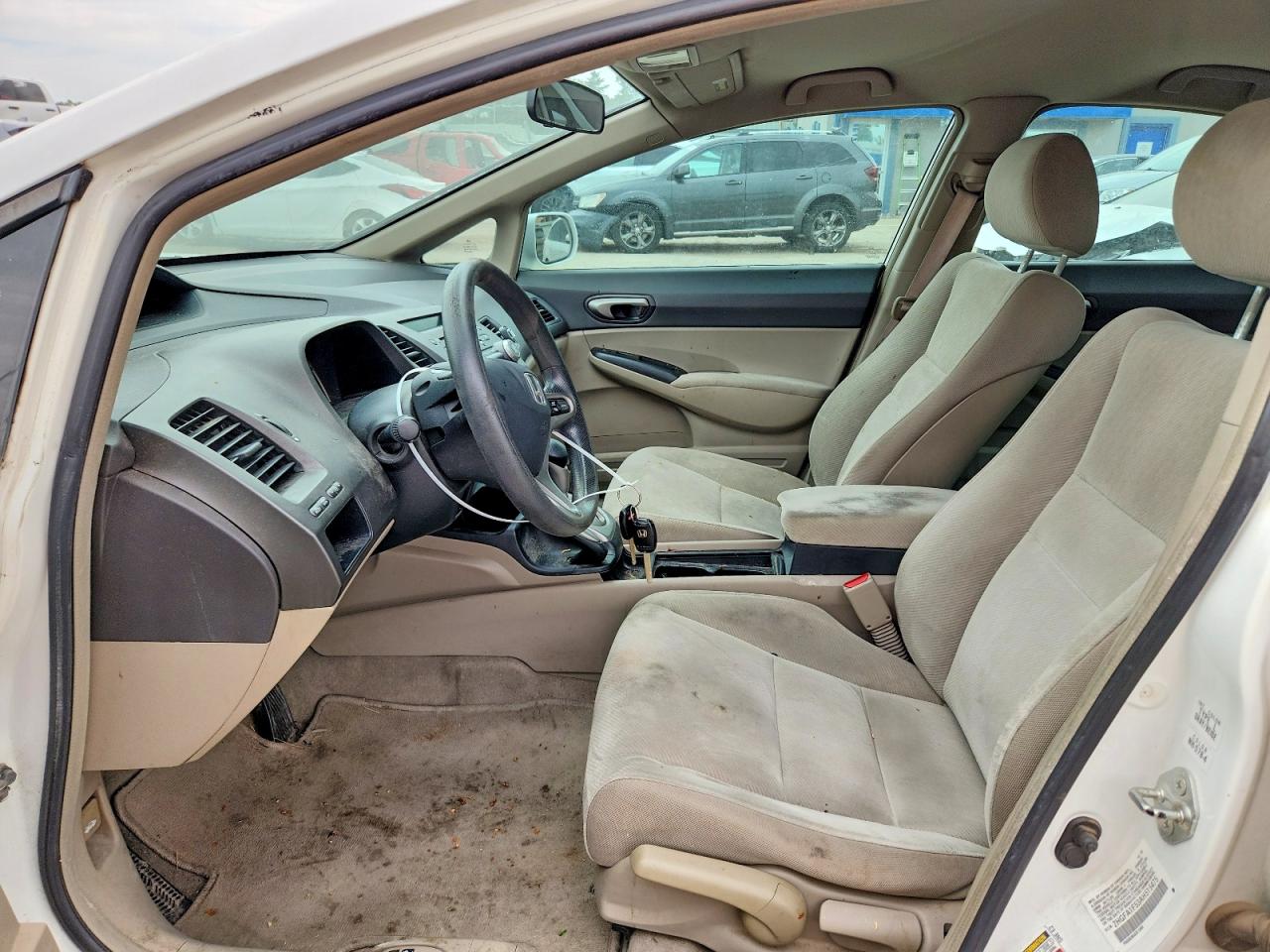 2010 Honda Civic Lx White vin: 2HGFA1F53AH515475
