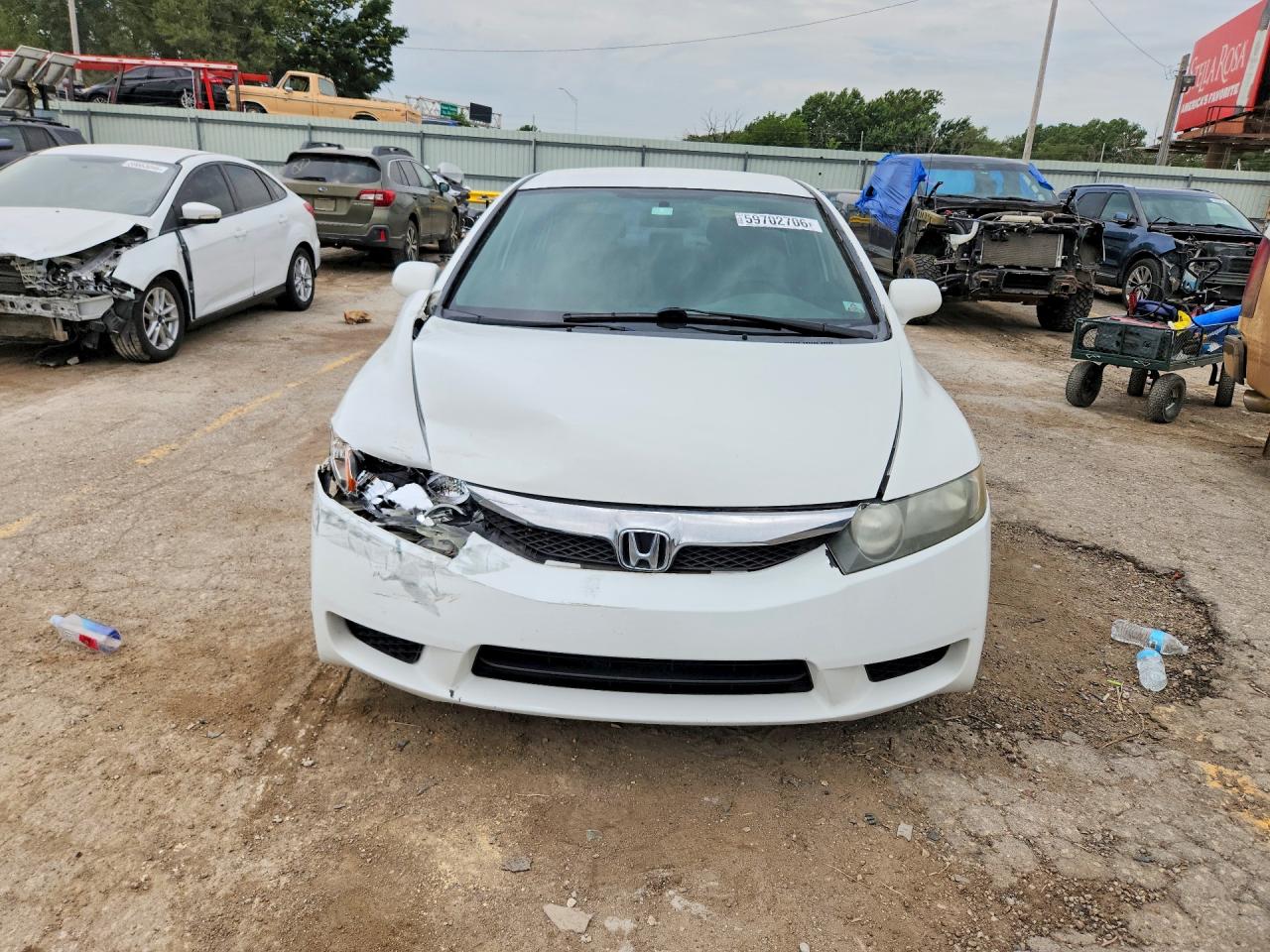 2010 Honda Civic Lx White vin: 2HGFA1F53AH515475