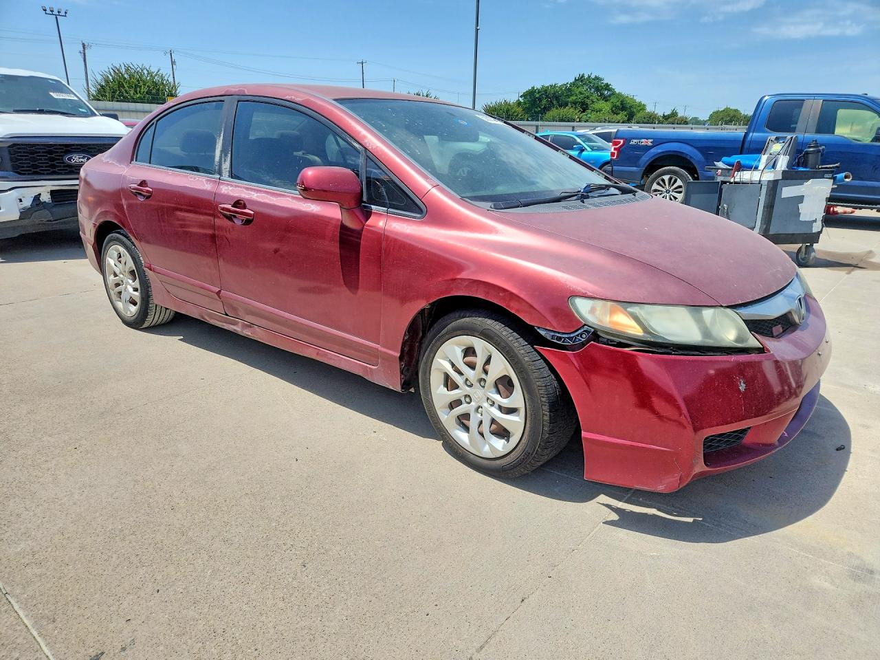 2010 Honda Civic Lx Красный vin: 2HGFA1F53AH538643