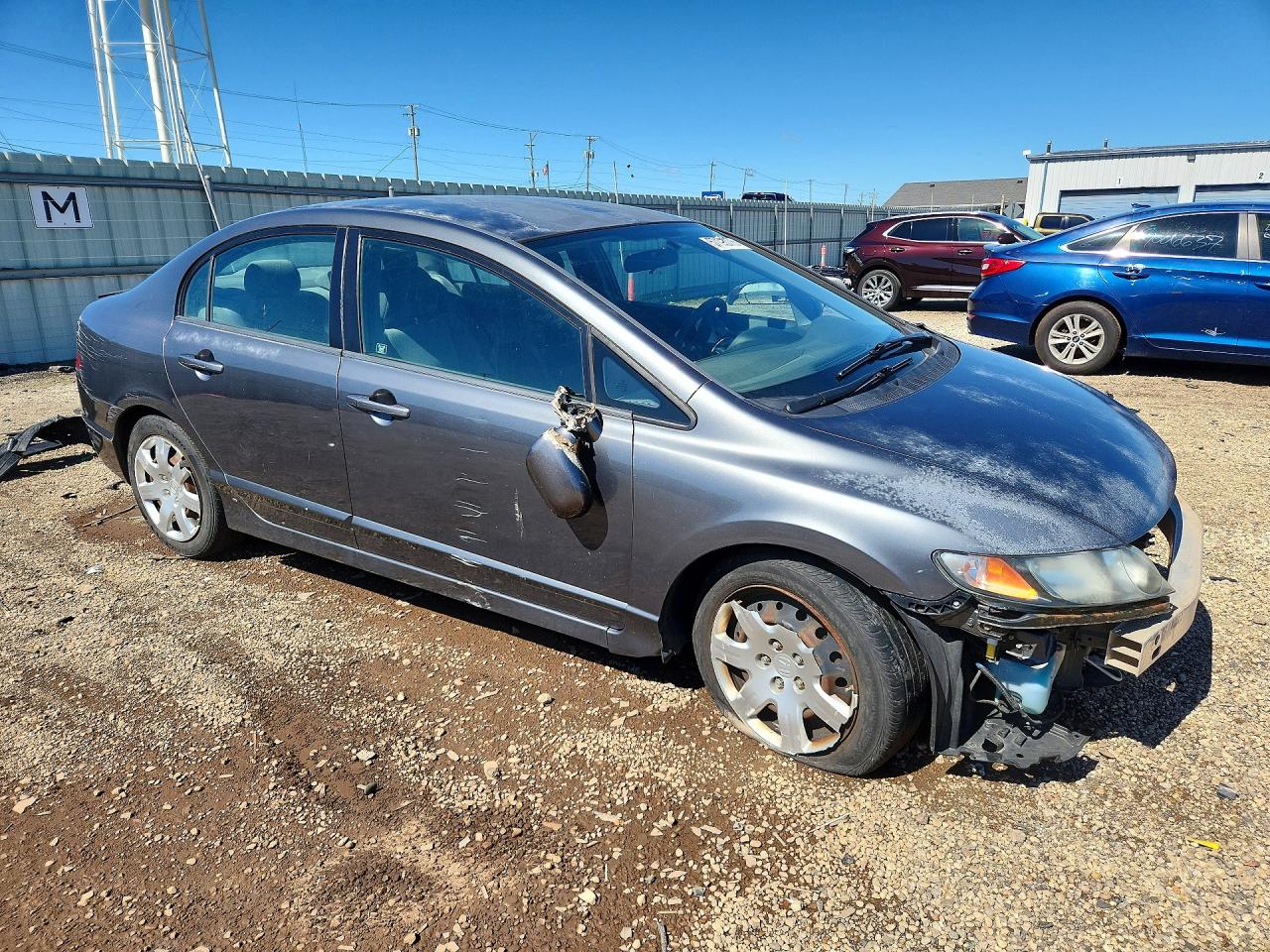 2010 Honda Civic Lx Gray vin: 2HGFA1F53AH553532