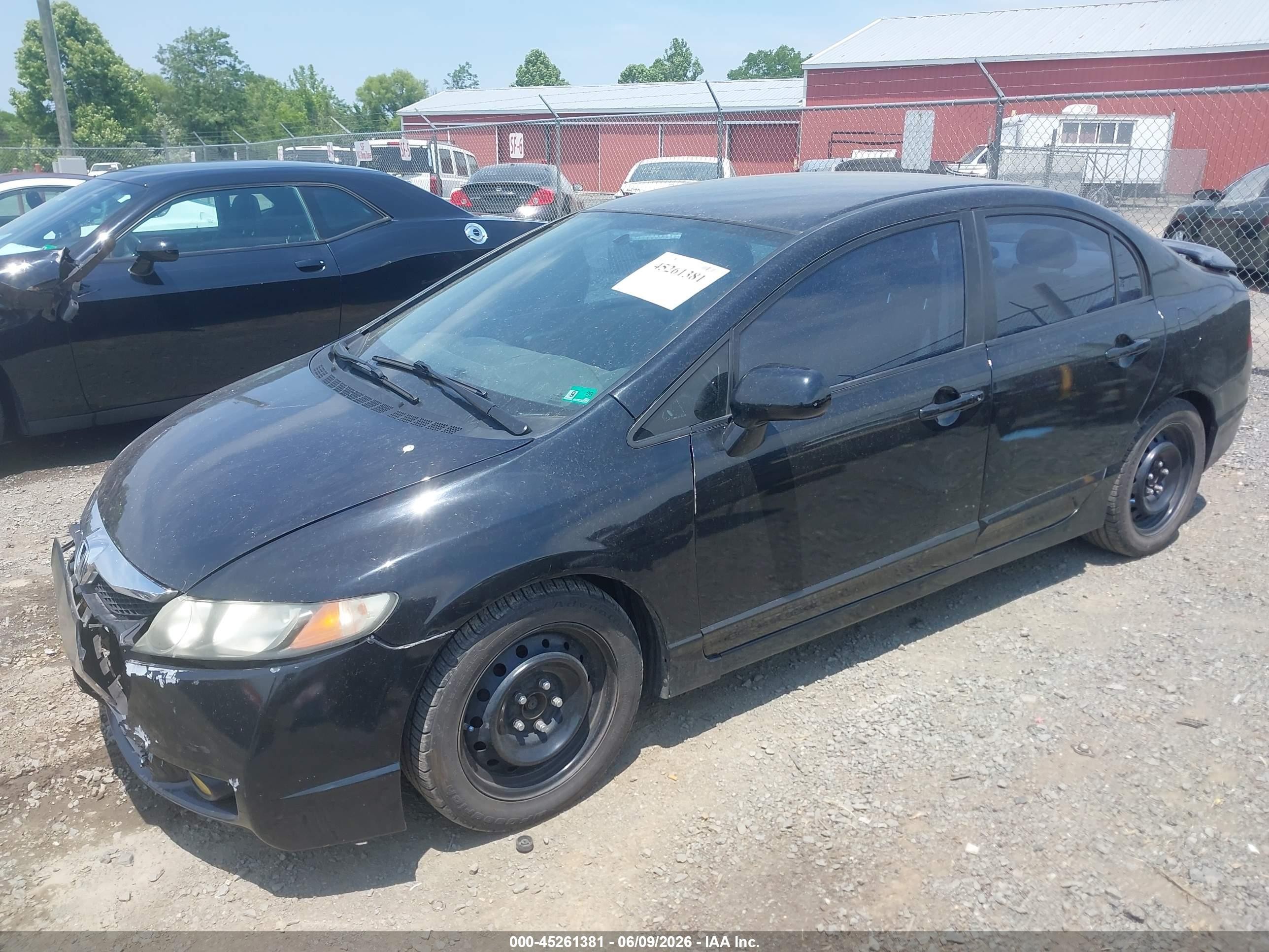 2010 Honda Civic Lx Black vin: 2HGFA1F53AH576034