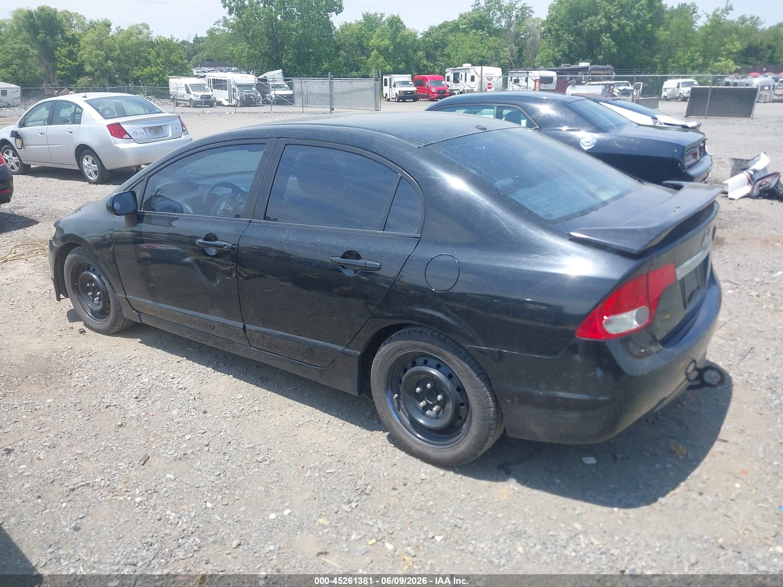 2010 Honda Civic Lx Black vin: 2HGFA1F53AH576034
