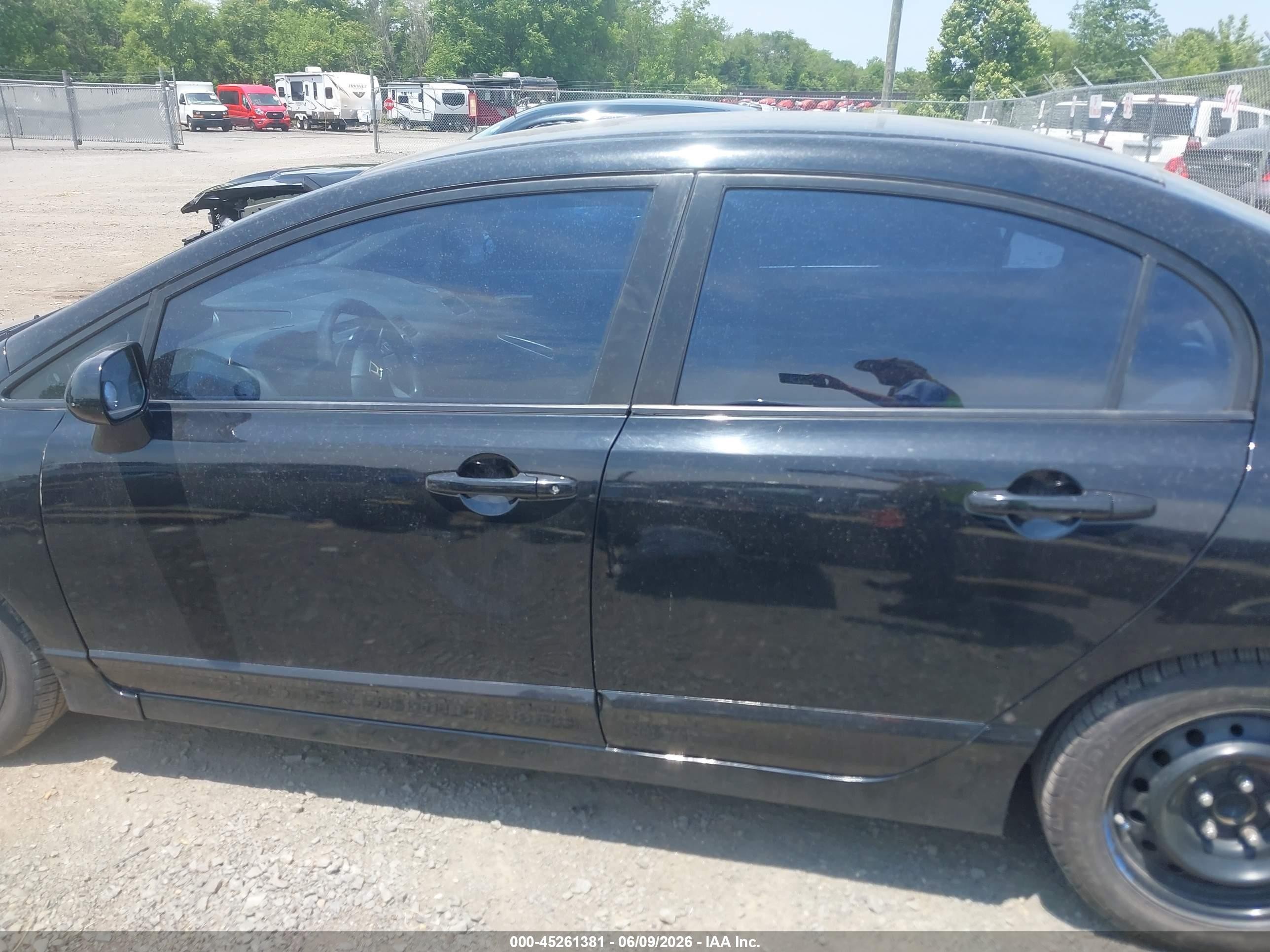 2010 Honda Civic Lx Black vin: 2HGFA1F53AH576034