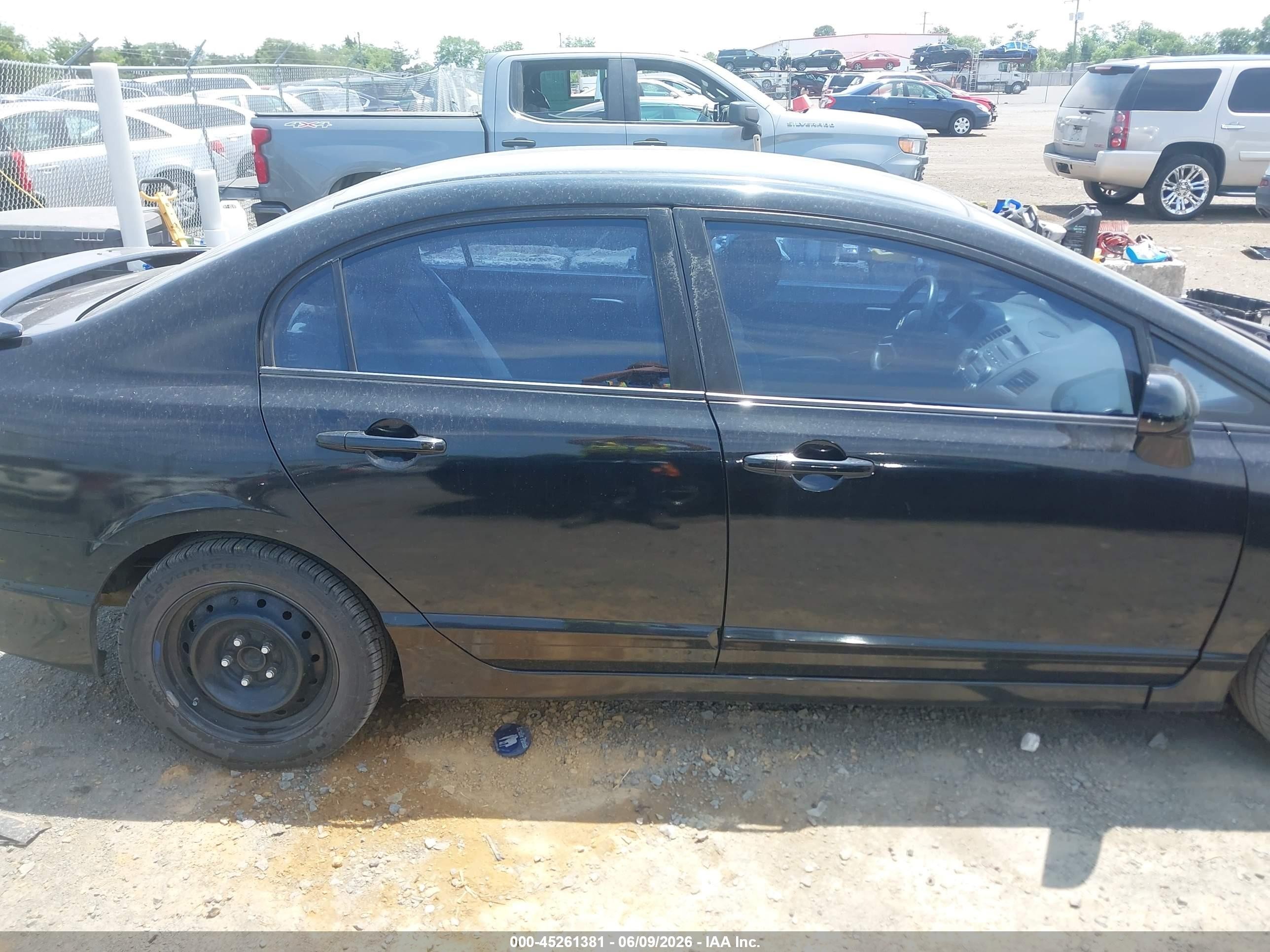 2010 Honda Civic Lx Black vin: 2HGFA1F53AH576034