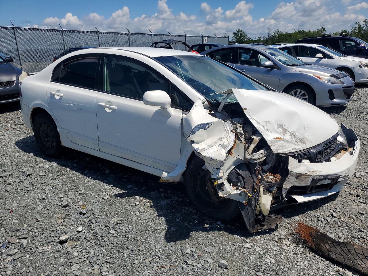 2011 Honda Civic Lx White vin: 2HGFA1F53BH309929
