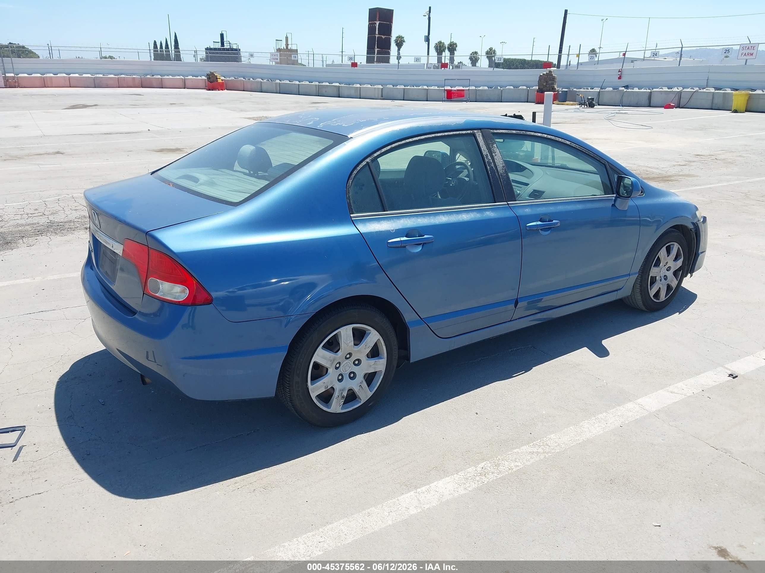 2011 Honda Civic Lx Blue vin: 2HGFA1F53BH506695