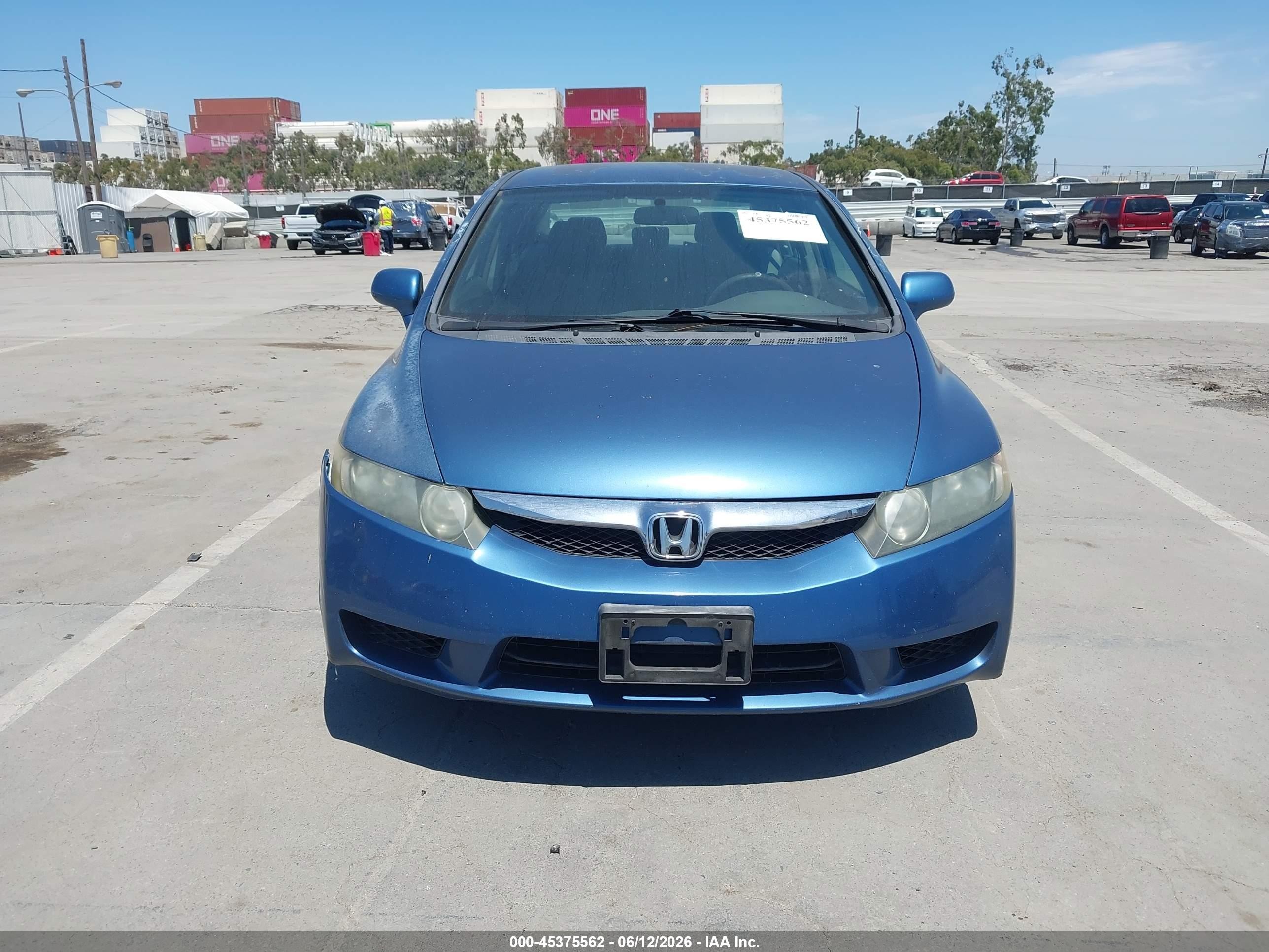 2011 Honda Civic Lx Blue vin: 2HGFA1F53BH506695