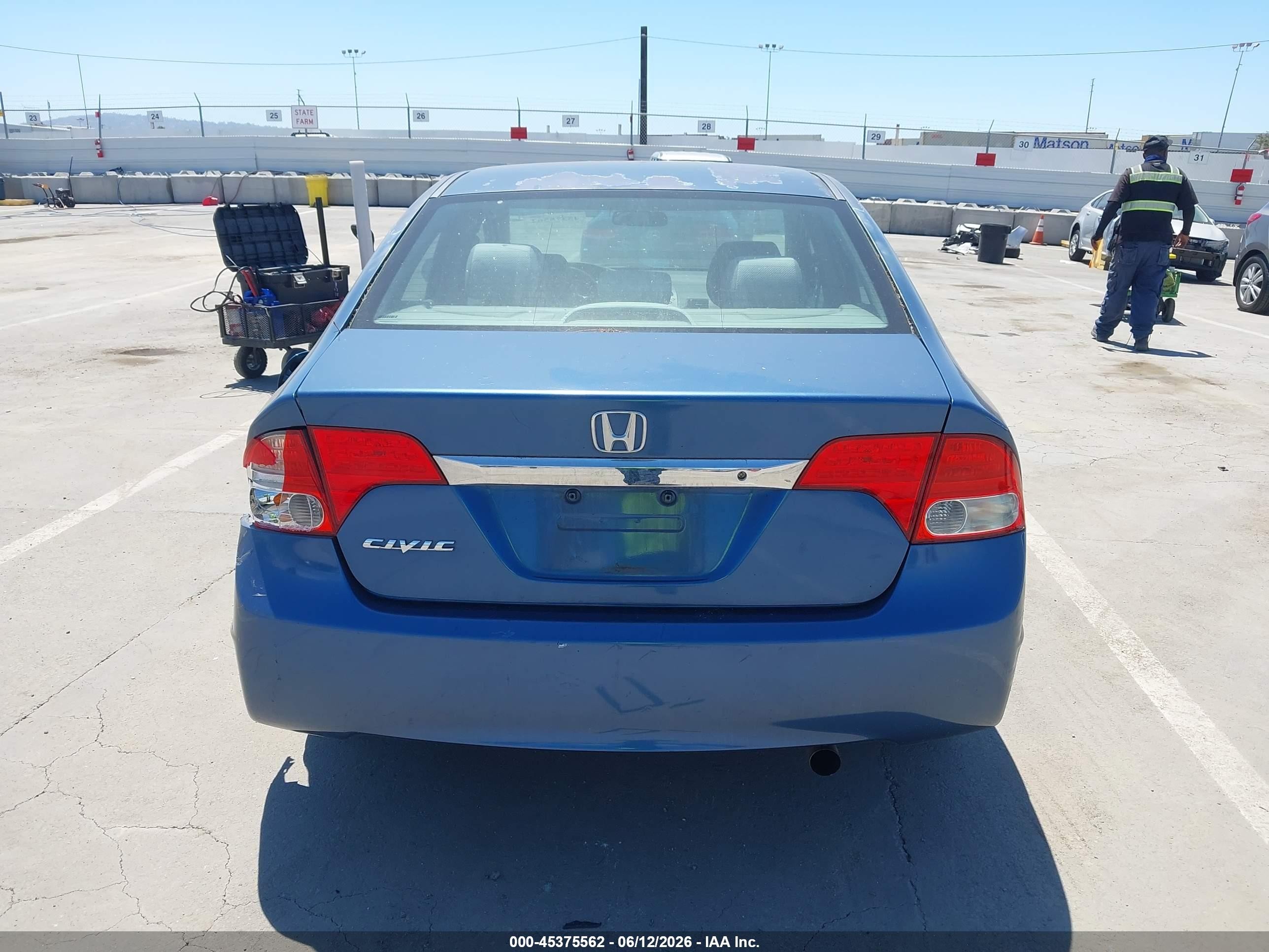 2011 Honda Civic Lx Blue vin: 2HGFA1F53BH506695