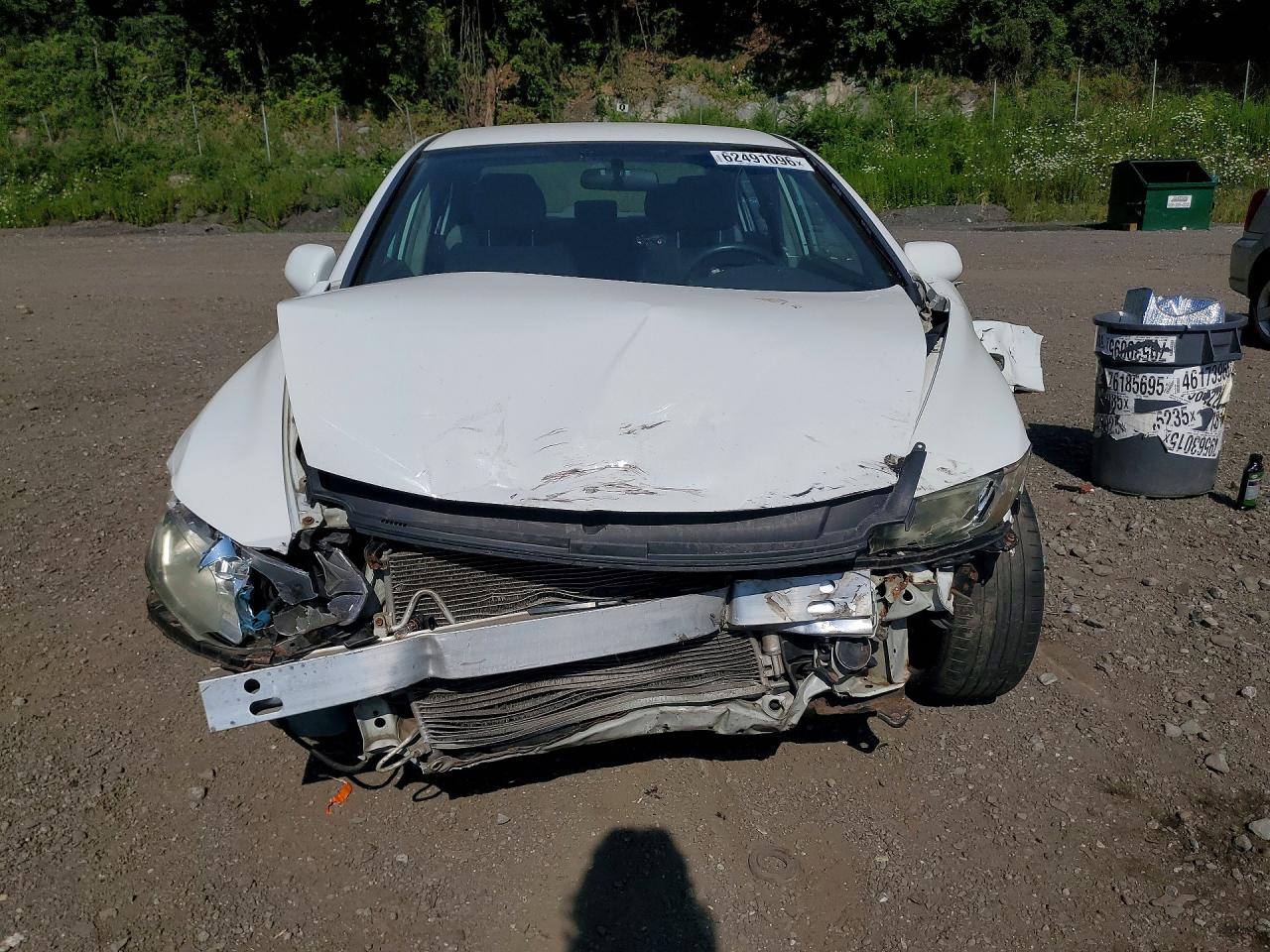 2011 Honda Civic Lx White vin: 2HGFA1F53BH510939