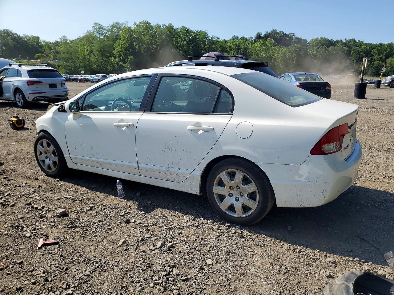 2011 Honda Civic Lx White vin: 2HGFA1F53BH510939