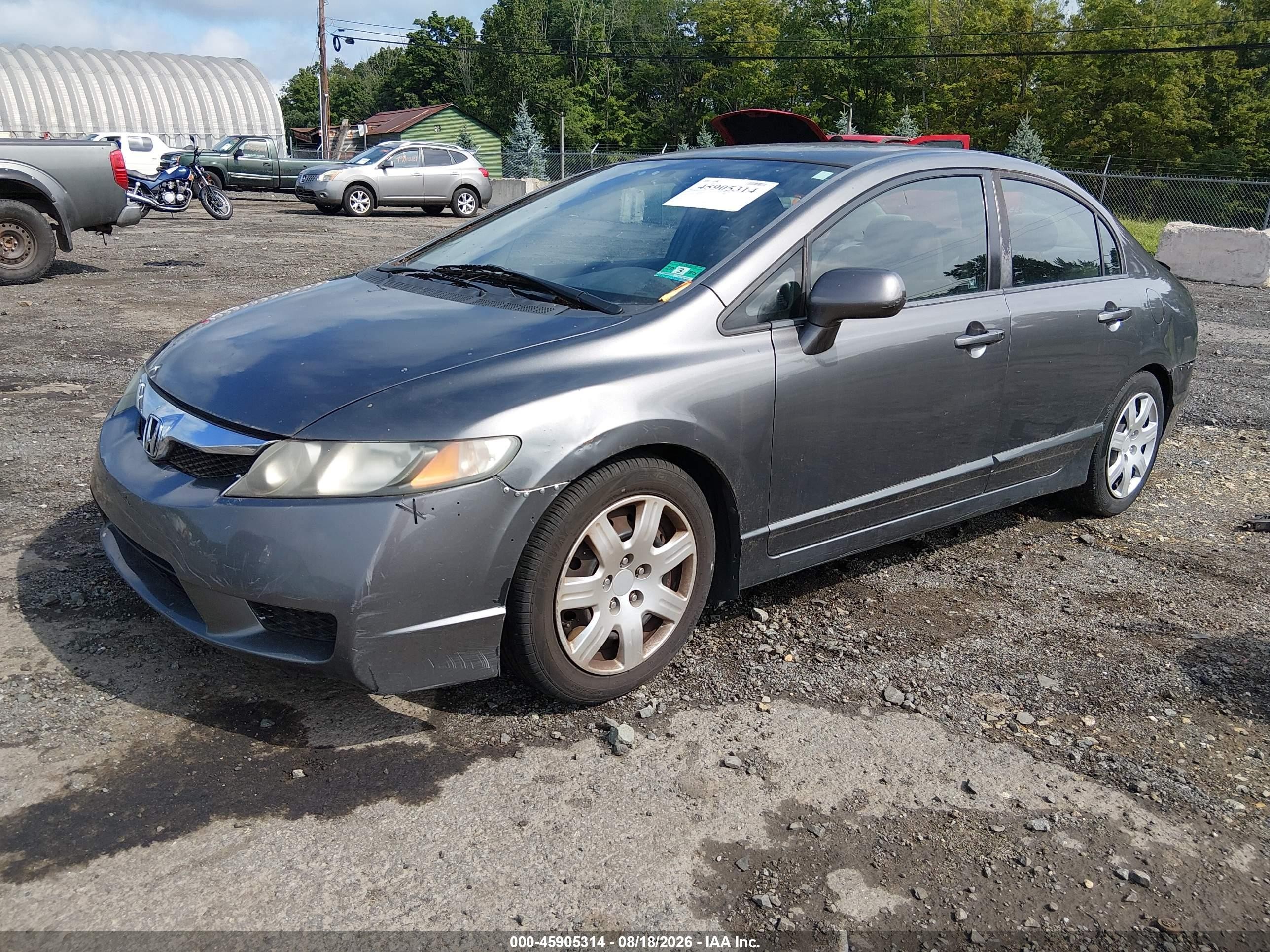 2011 Honda Civic Lx Gray vin: 2HGFA1F53BH516613
