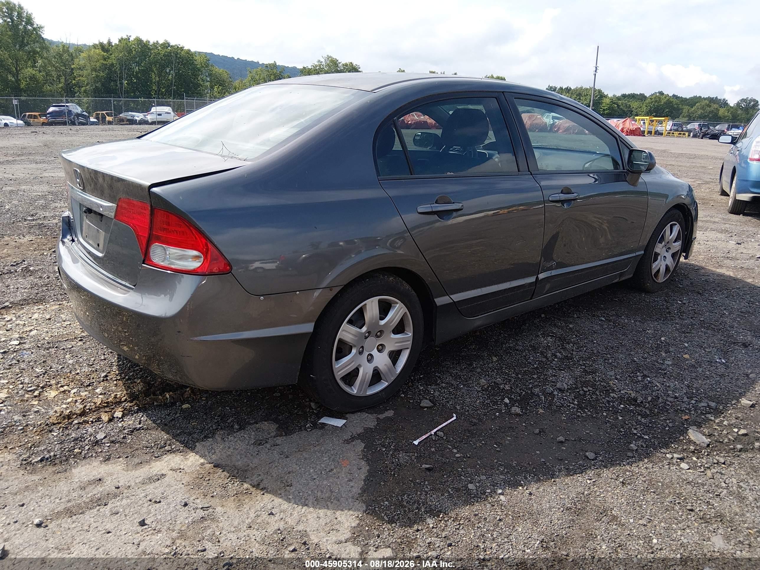 2011 Honda Civic Lx Gray vin: 2HGFA1F53BH516613