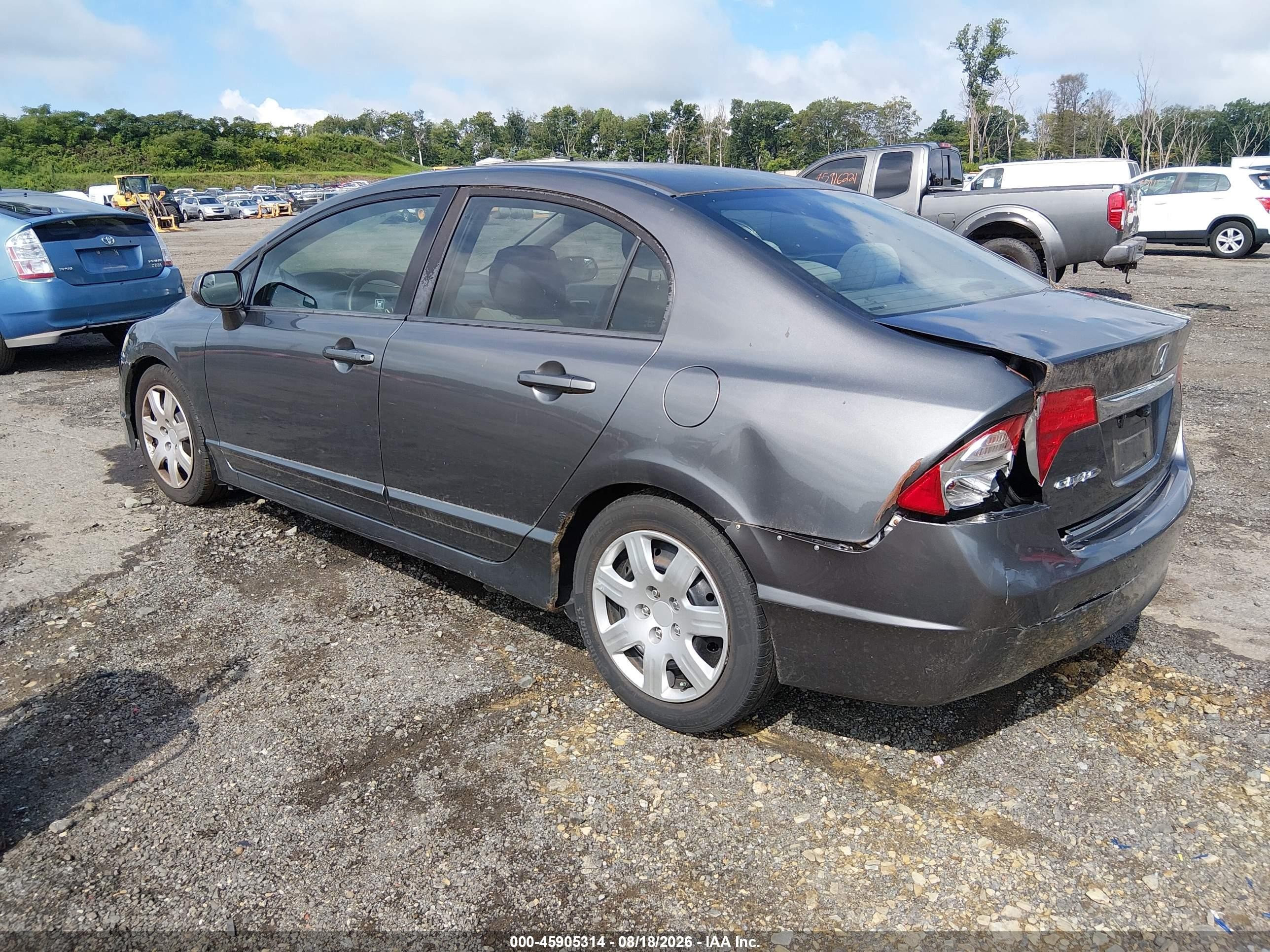2011 Honda Civic Lx Gray vin: 2HGFA1F53BH516613
