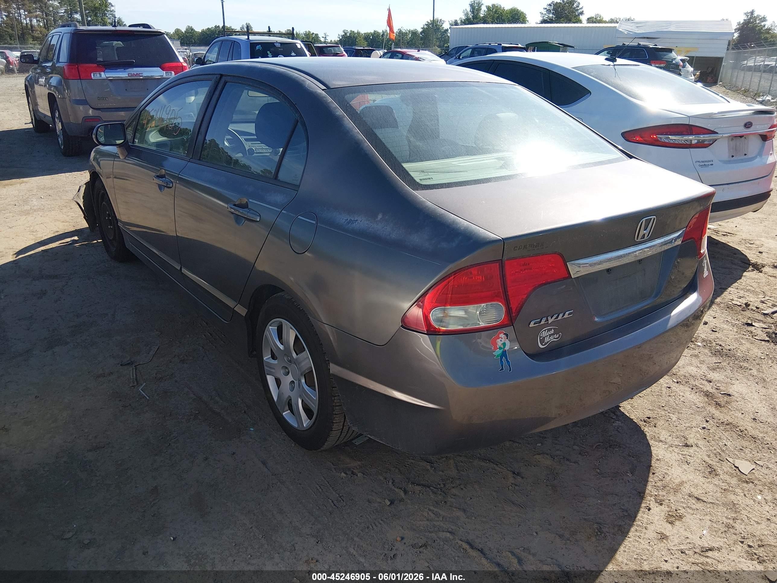 2011 Honda Civic Lx Gray vin: 2HGFA1F53BH523187