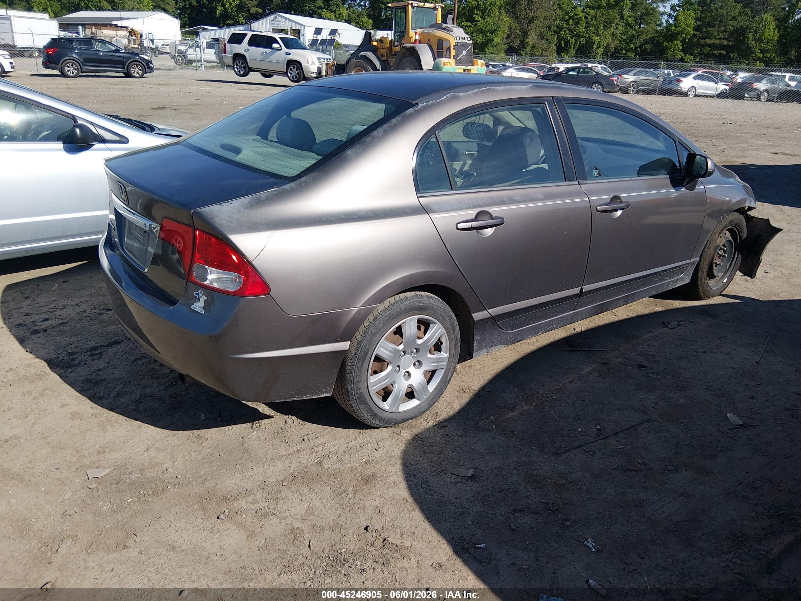2011 Honda Civic Lx Gray vin: 2HGFA1F53BH523187
