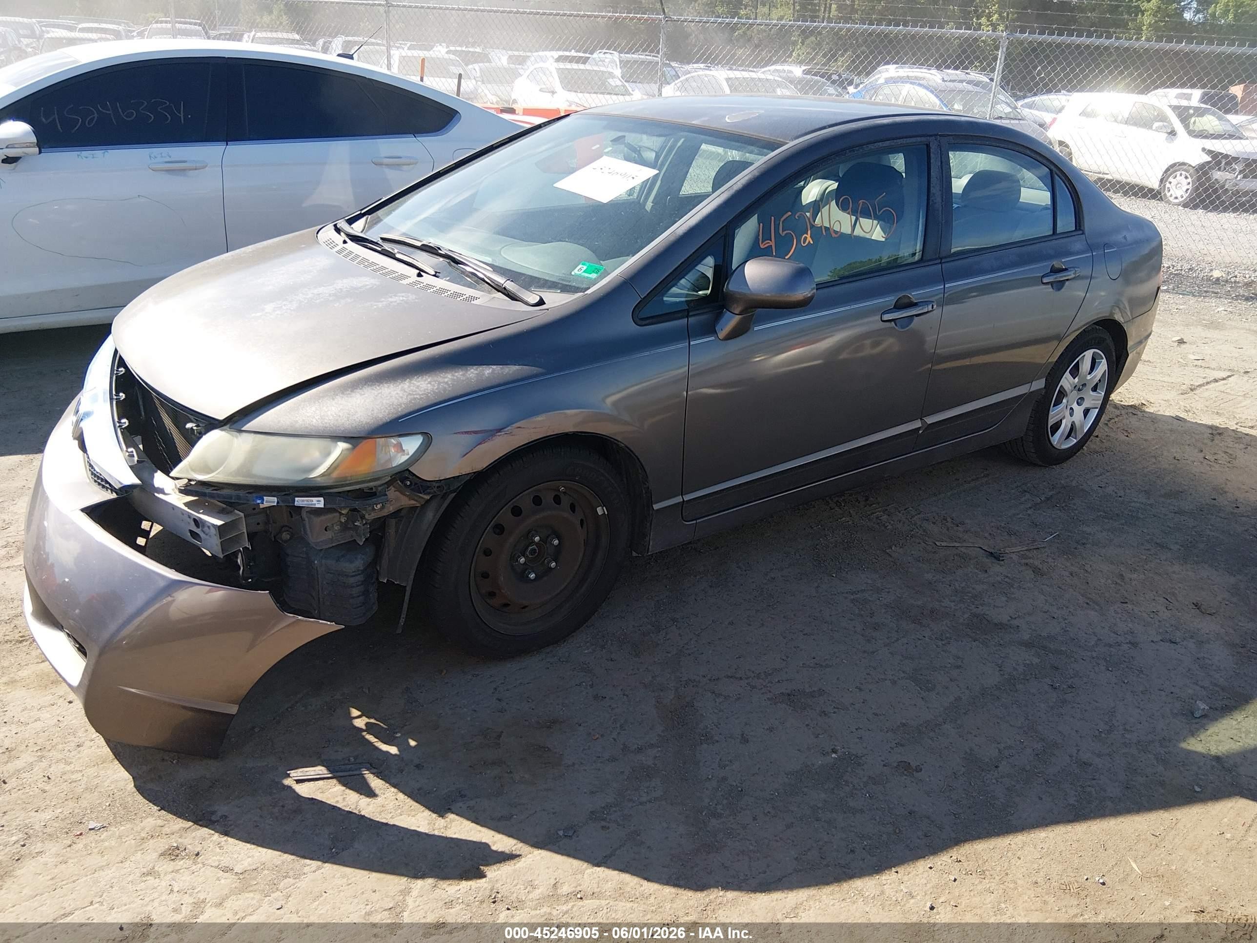 2011 Honda Civic Lx Gray vin: 2HGFA1F53BH523187