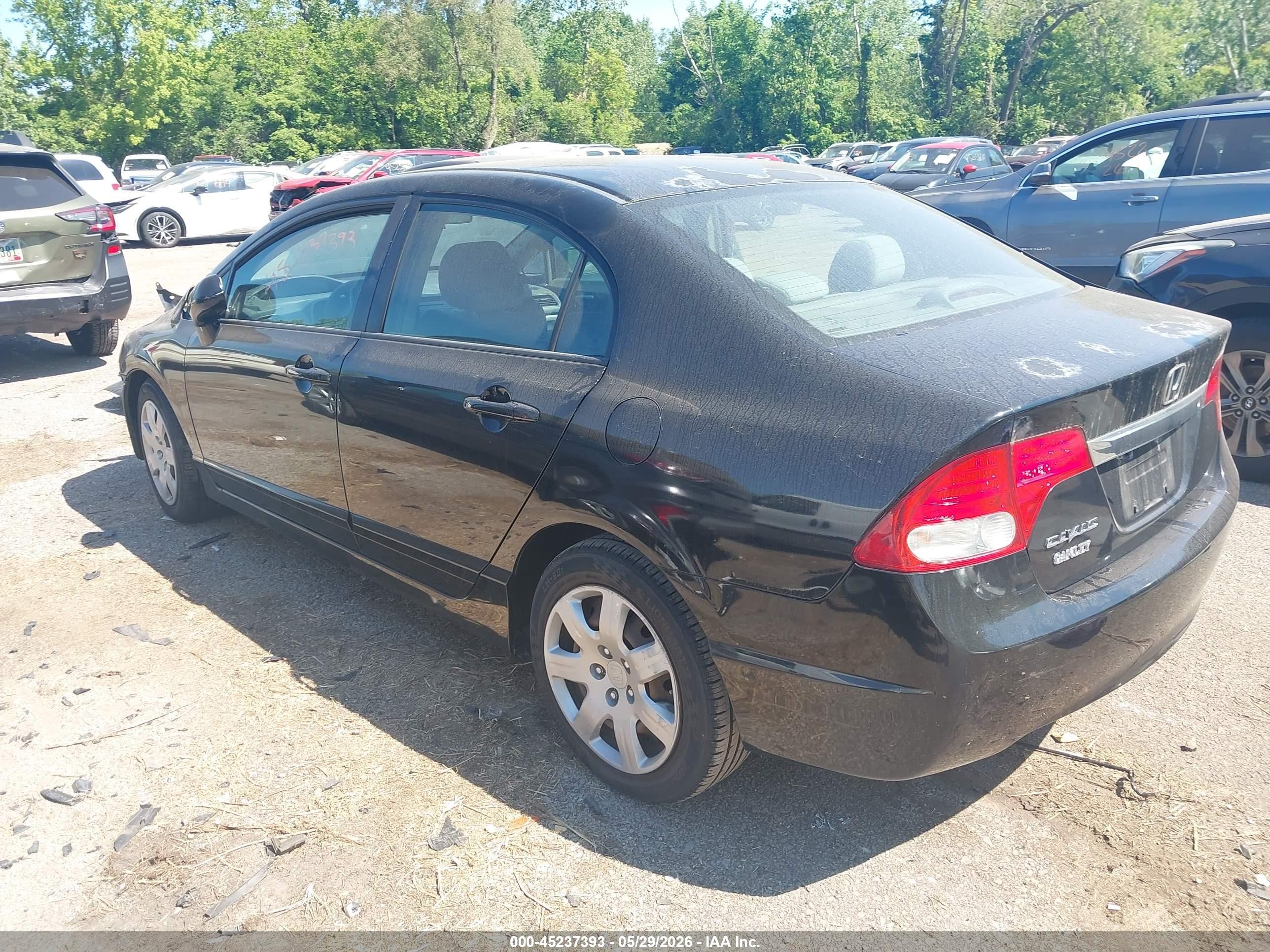 2011 Honda Civic Lx Black vin: 2HGFA1F53BH527269