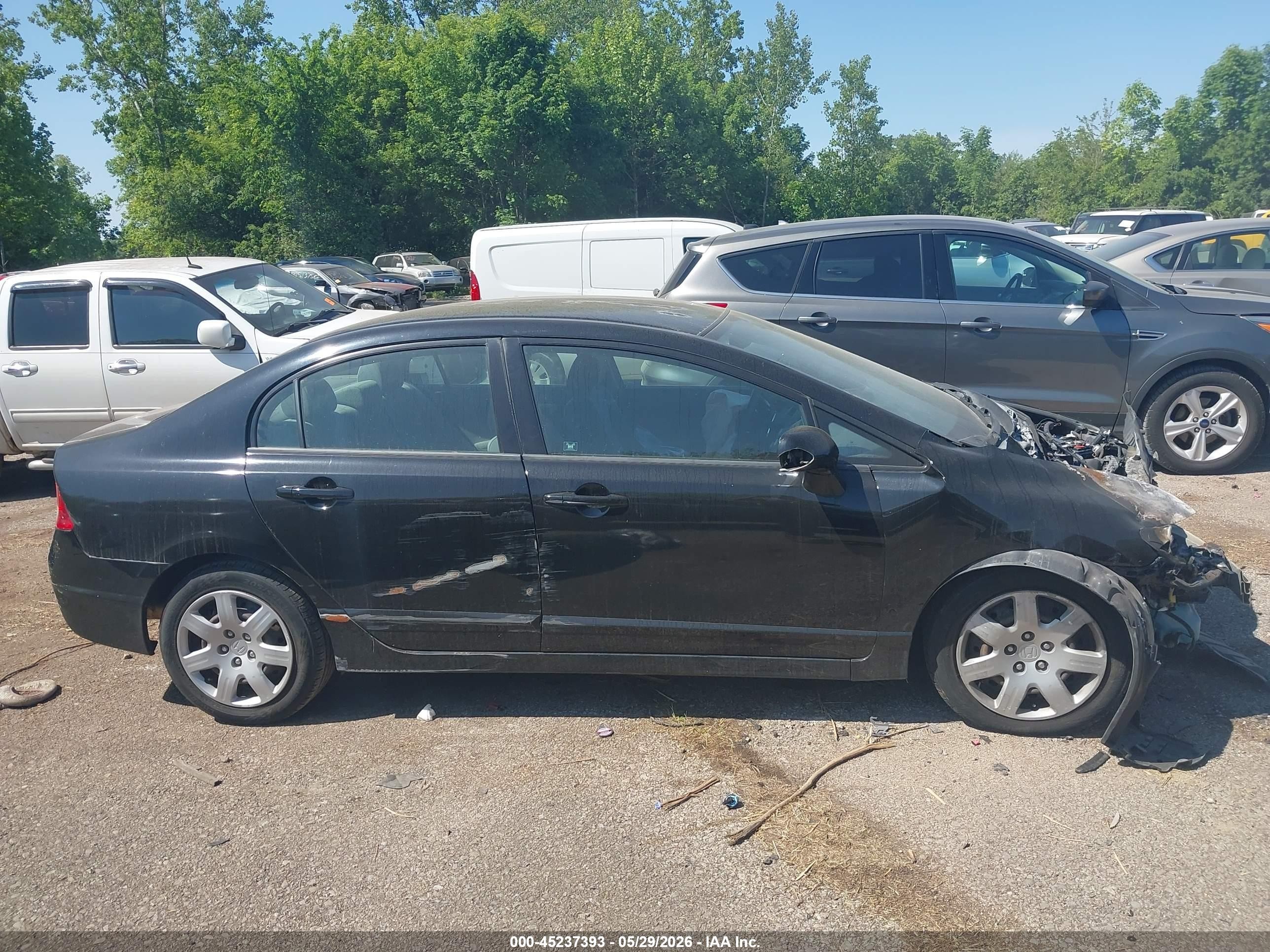 2011 Honda Civic Lx Black vin: 2HGFA1F53BH527269